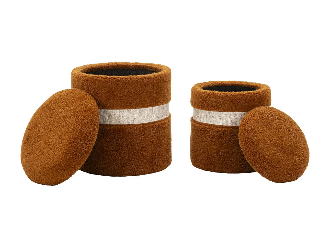 Hocker VKH721, Braun, 47x40x40 cm, Kendra Home