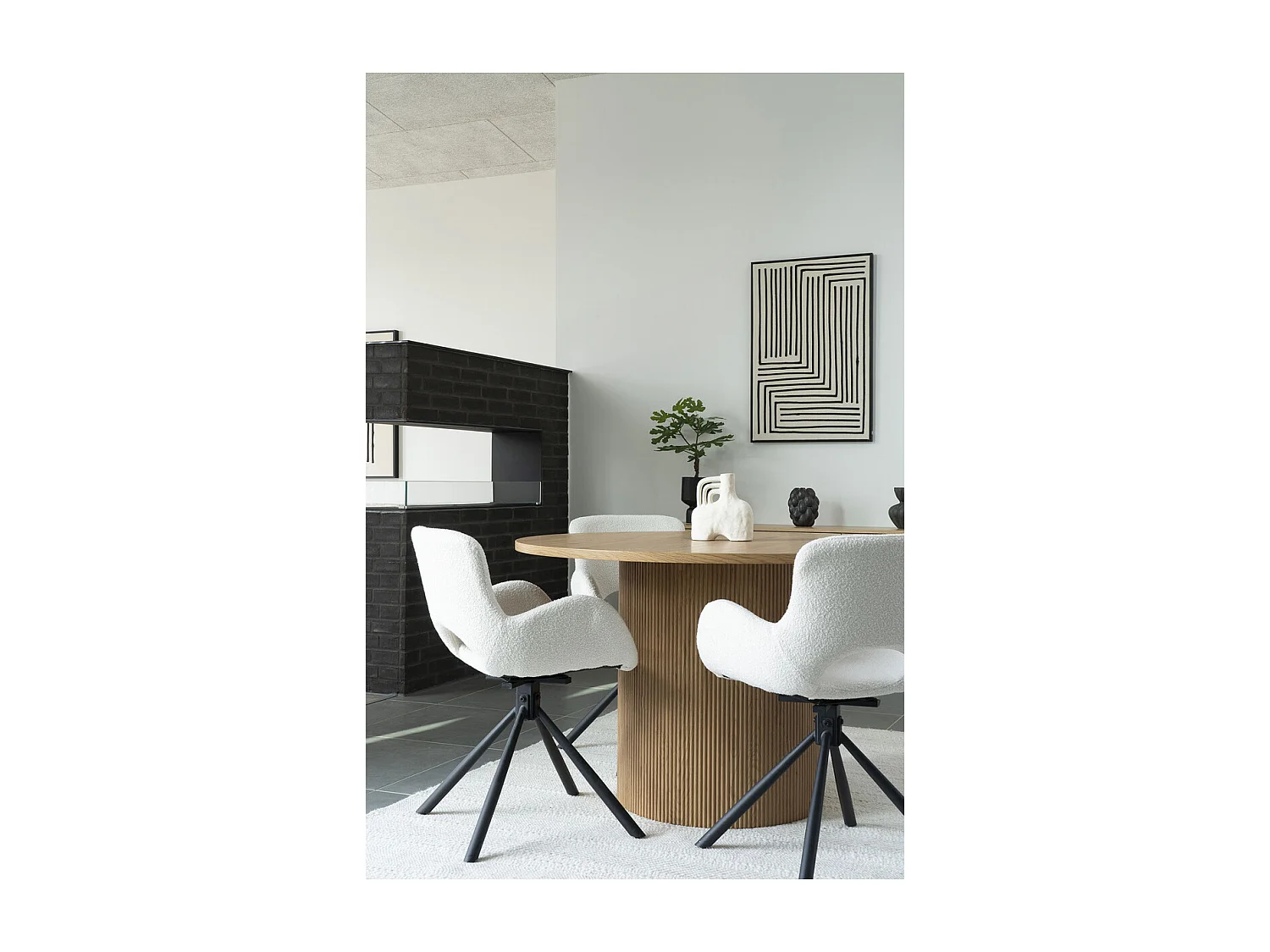 Zestaw 2 Krzeseł Amorim, Biały, 58x59x82,5 cm, Kendra Home