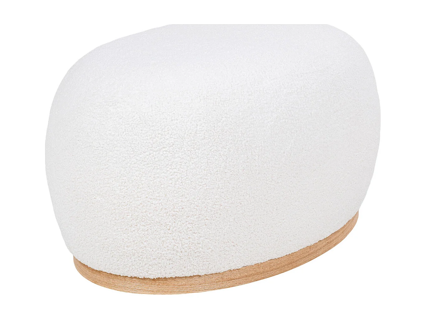 Pouf Manhattan, Blanc, 88,5x54,5x36 cm, Kendra Home