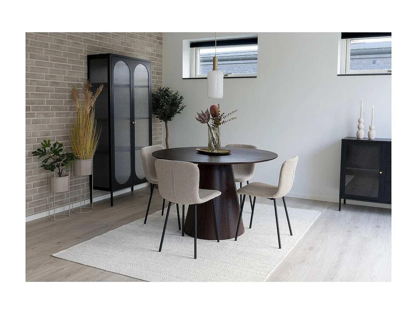 Set mit 2 Stühle Halden, Beige, 52,5x44,5x76,5 cm, Kendra Home