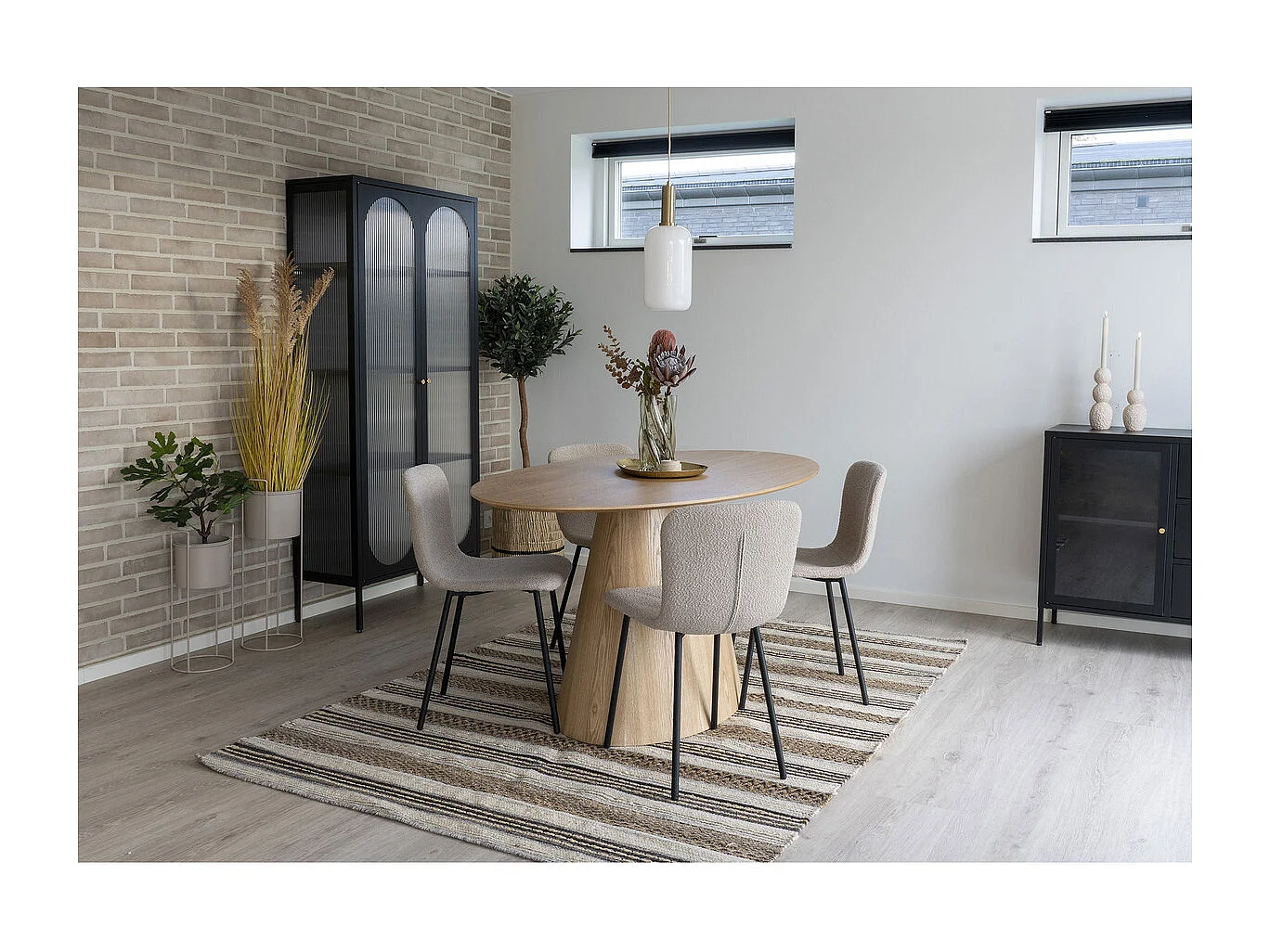 Set mit 2 Stühle Halden, Beige, 52,5x44,5x76,5 cm, Kendra Home