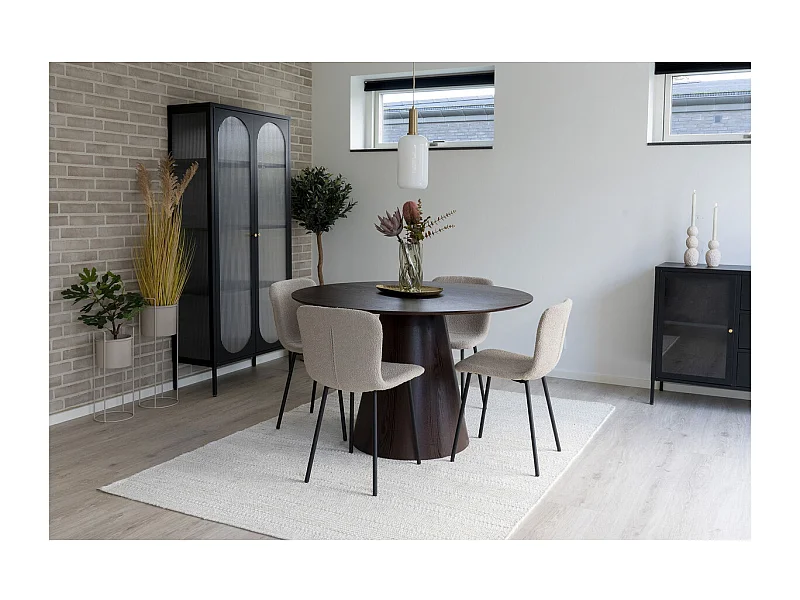 Set van 2 Stoelen Halden, Beige, 52,5x44,5x76,5 cm, Kendra Home