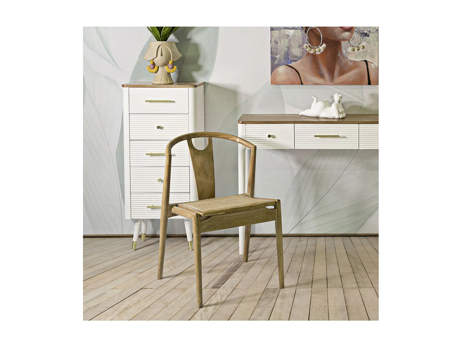 Lot de 2 Chaises Natura 7, Marron, 56x53x76 cm, Kendra Home