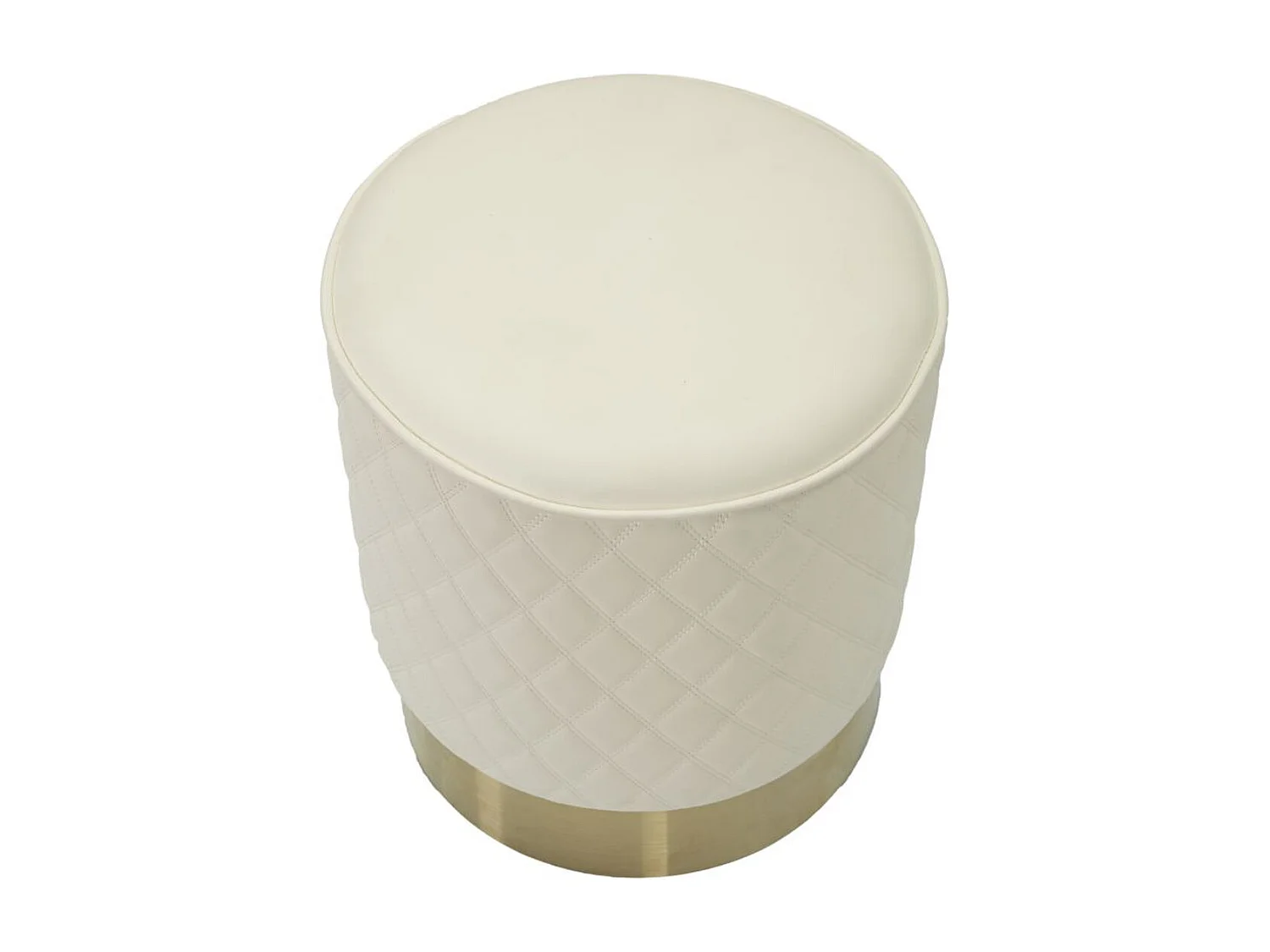 Pouf VKH354, Blanc, 36x36x39 cm, Kendra Home