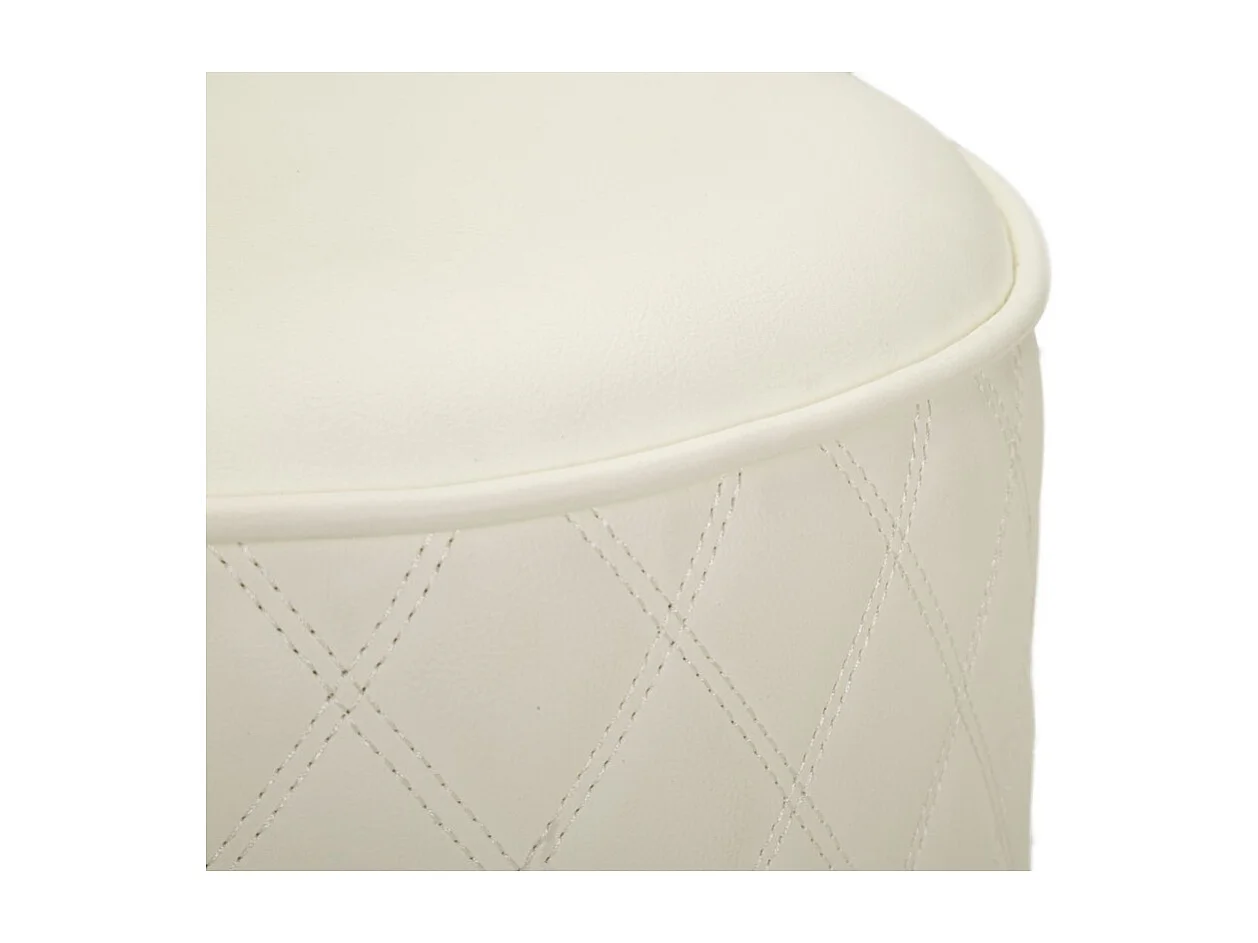Pouf VKH354, Blanc, 36x36x39 cm, Kendra Home