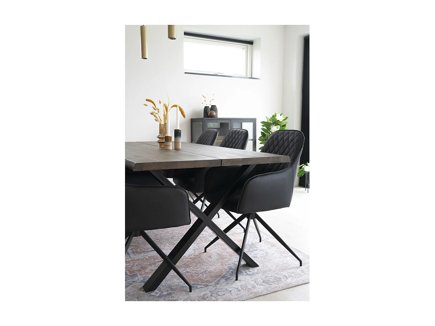 Chaise Harbo, Noir, 62x56x89 cm, Kendra Home