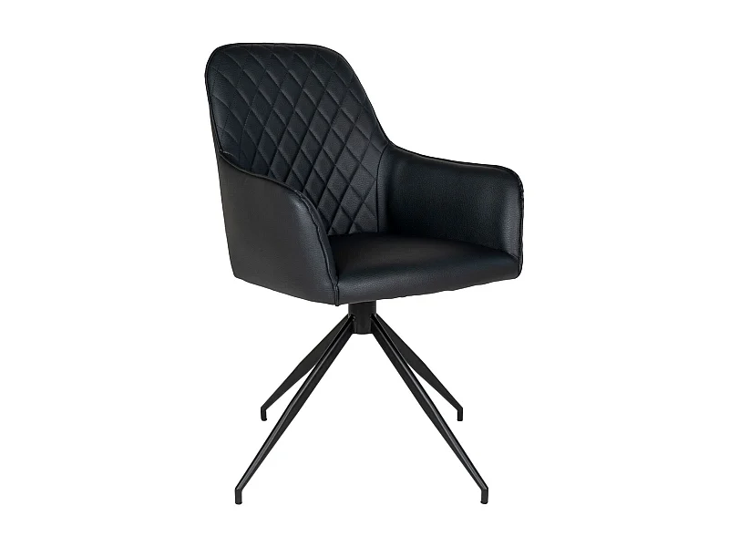 Chaise Harbo, Noir, 62x56x89 cm, Kendra Home