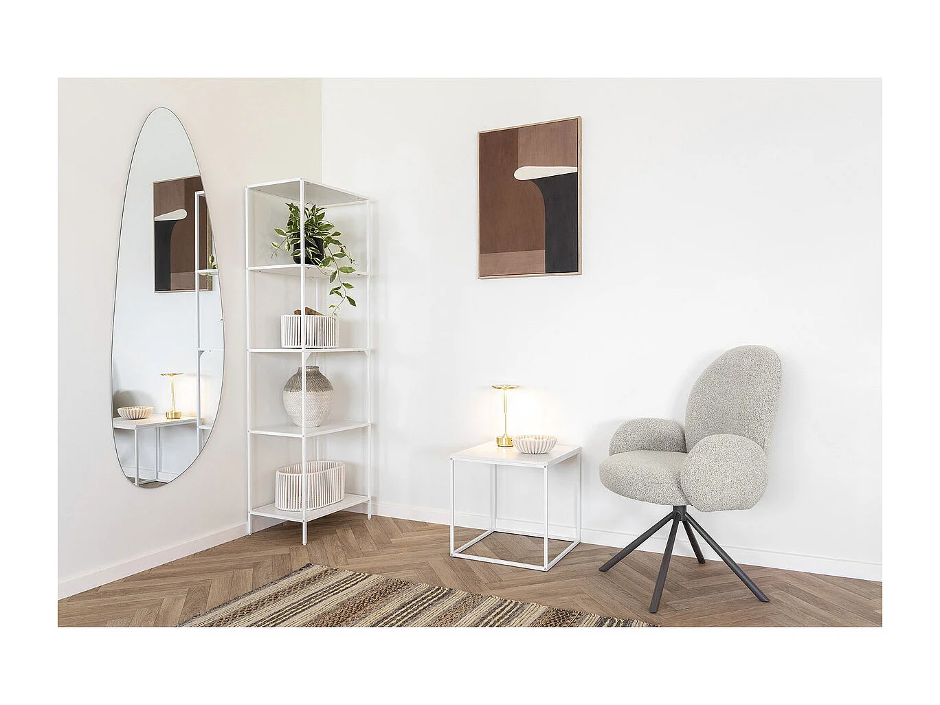 Stuhl Lana, Beige, 69x65x91,5 cm, Kendra Home