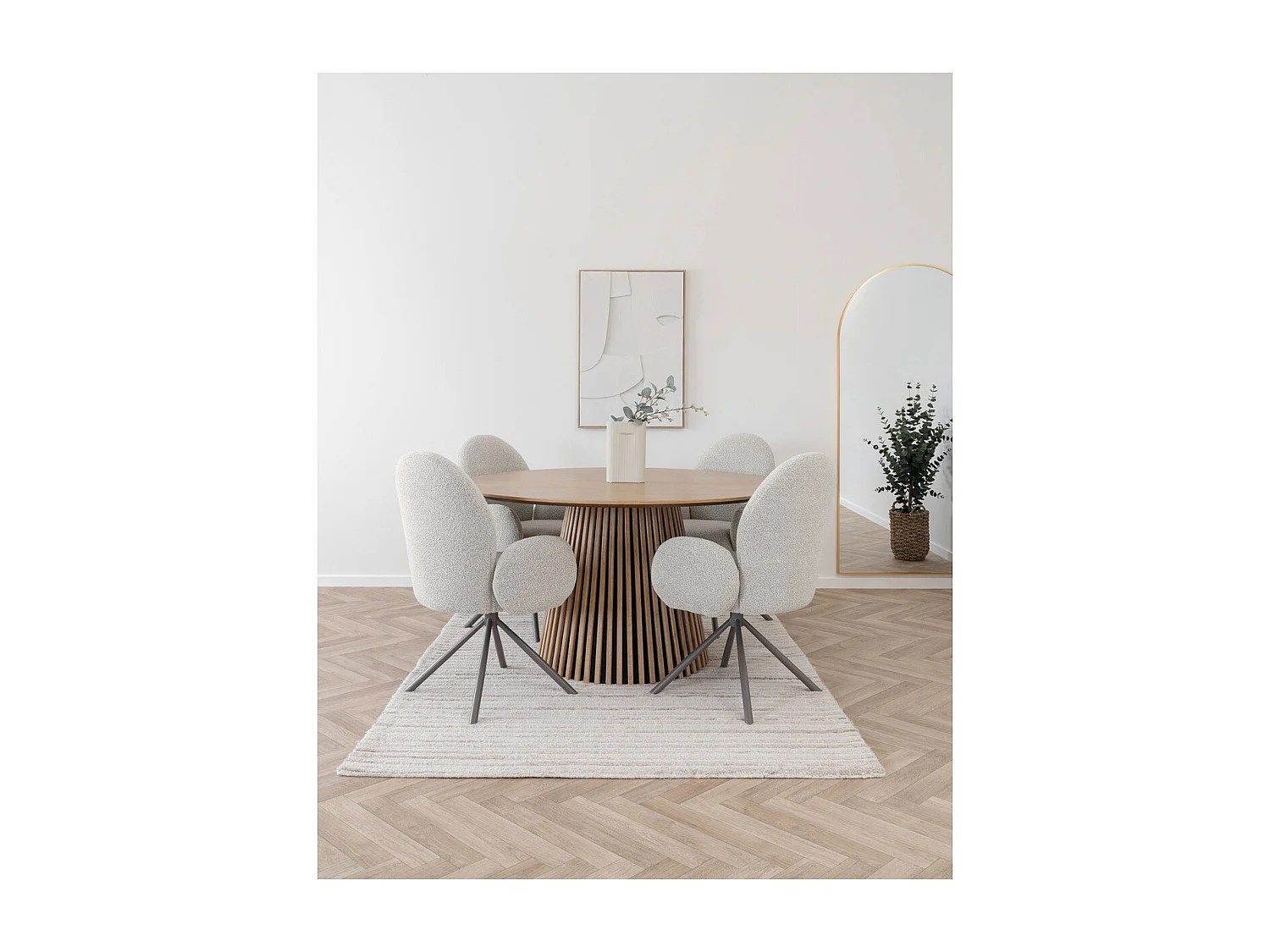 Stuhl Lana, Beige, 69x65x91,5 cm, Kendra Home