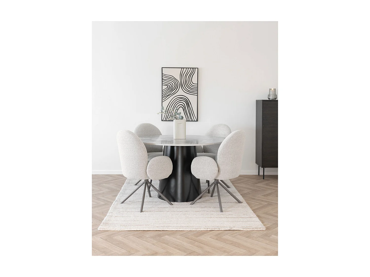 Stuhl Lana, Beige, 69x65x91,5 cm, Kendra Home