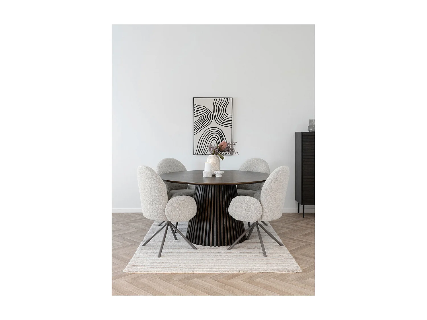 Stuhl Lana, Beige, 69x65x91,5 cm, Kendra Home