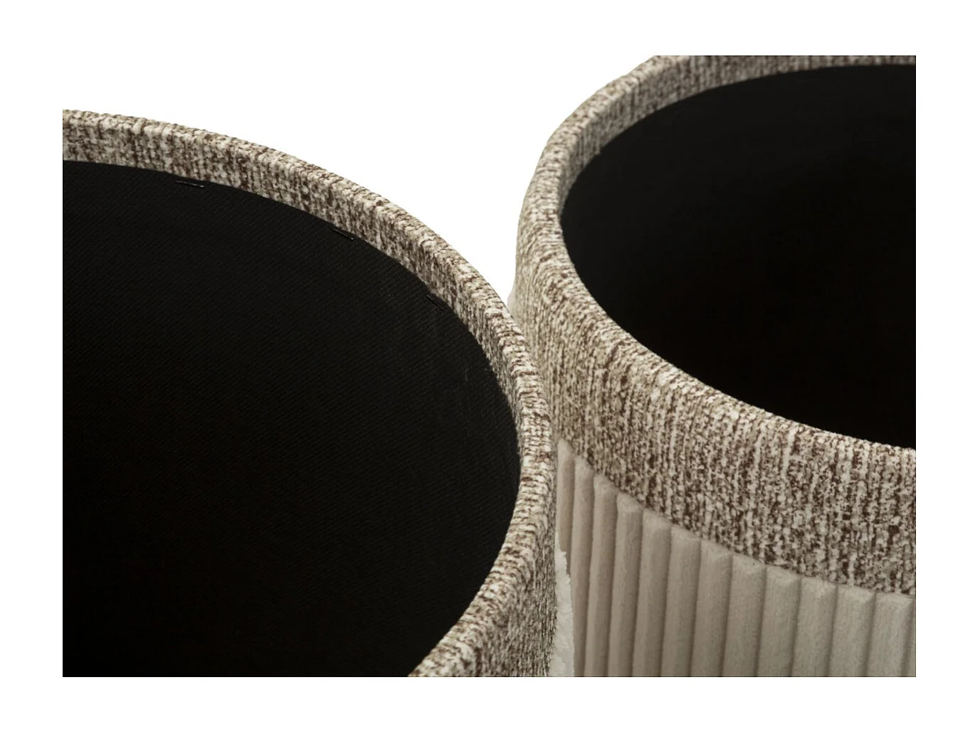 Lot de 3 Poufs VKH768, Beige, 40,5x40,5x49,5 cm, Kendra Home