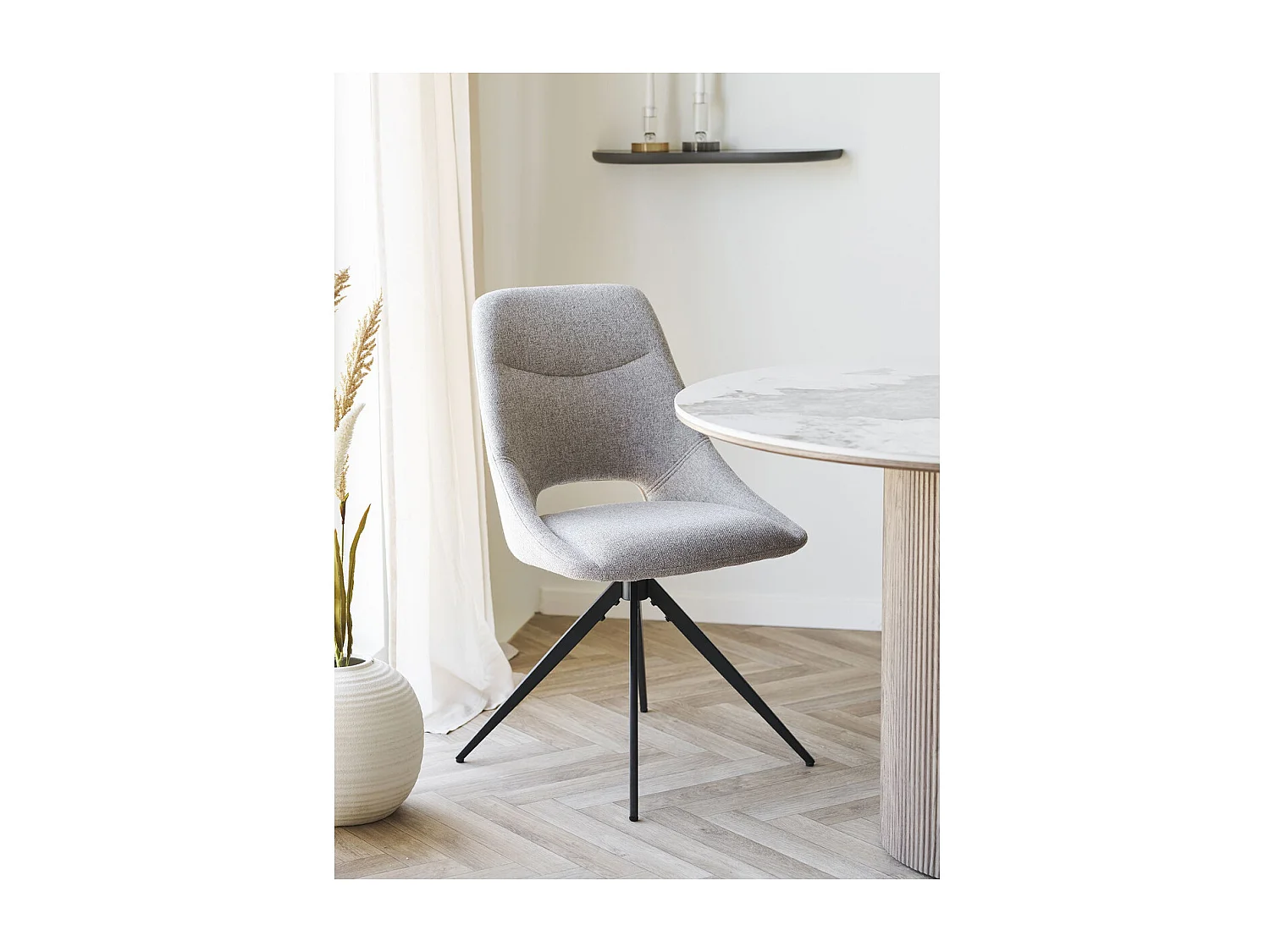 Juego de 2 Sillas Dokka, Beige, 57,5x52x87,5 cm, Kendra Home