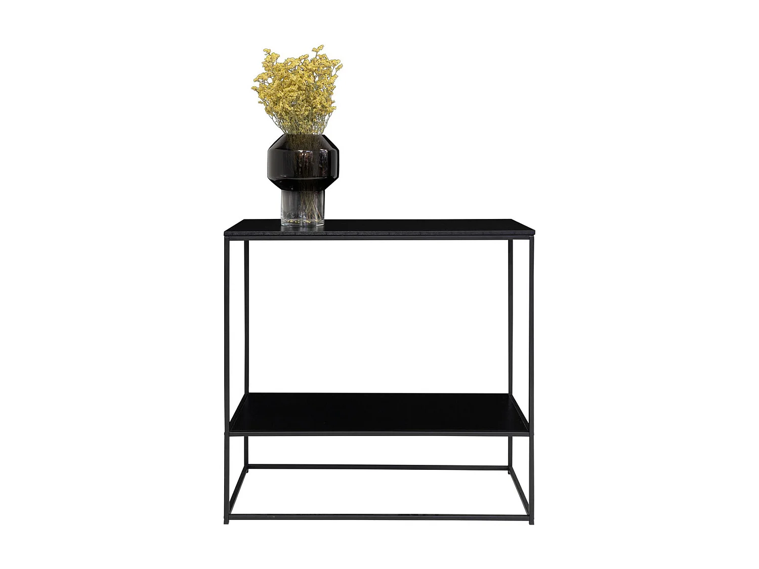 Console Tafel Vita, Zwart, 36x80x80 cm, Kendra Home