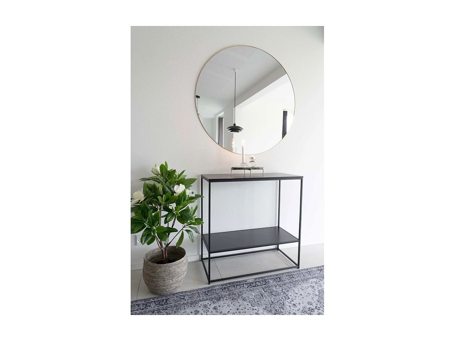 Console Tafel Vita, Zwart, 36x80x80 cm, Kendra Home