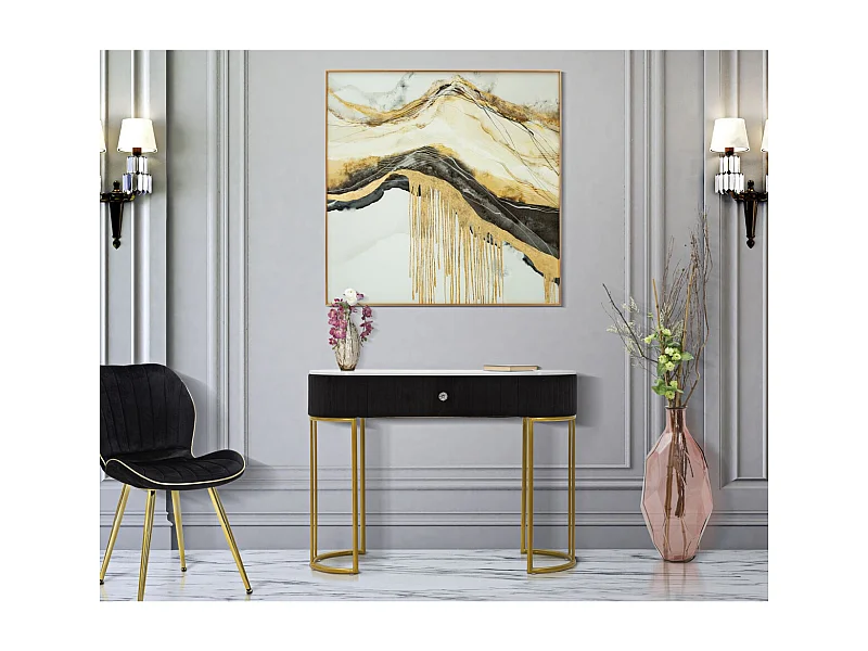 Konsolentisch VKH614, Schwarz, 100x43x74 cm, Kendra Home