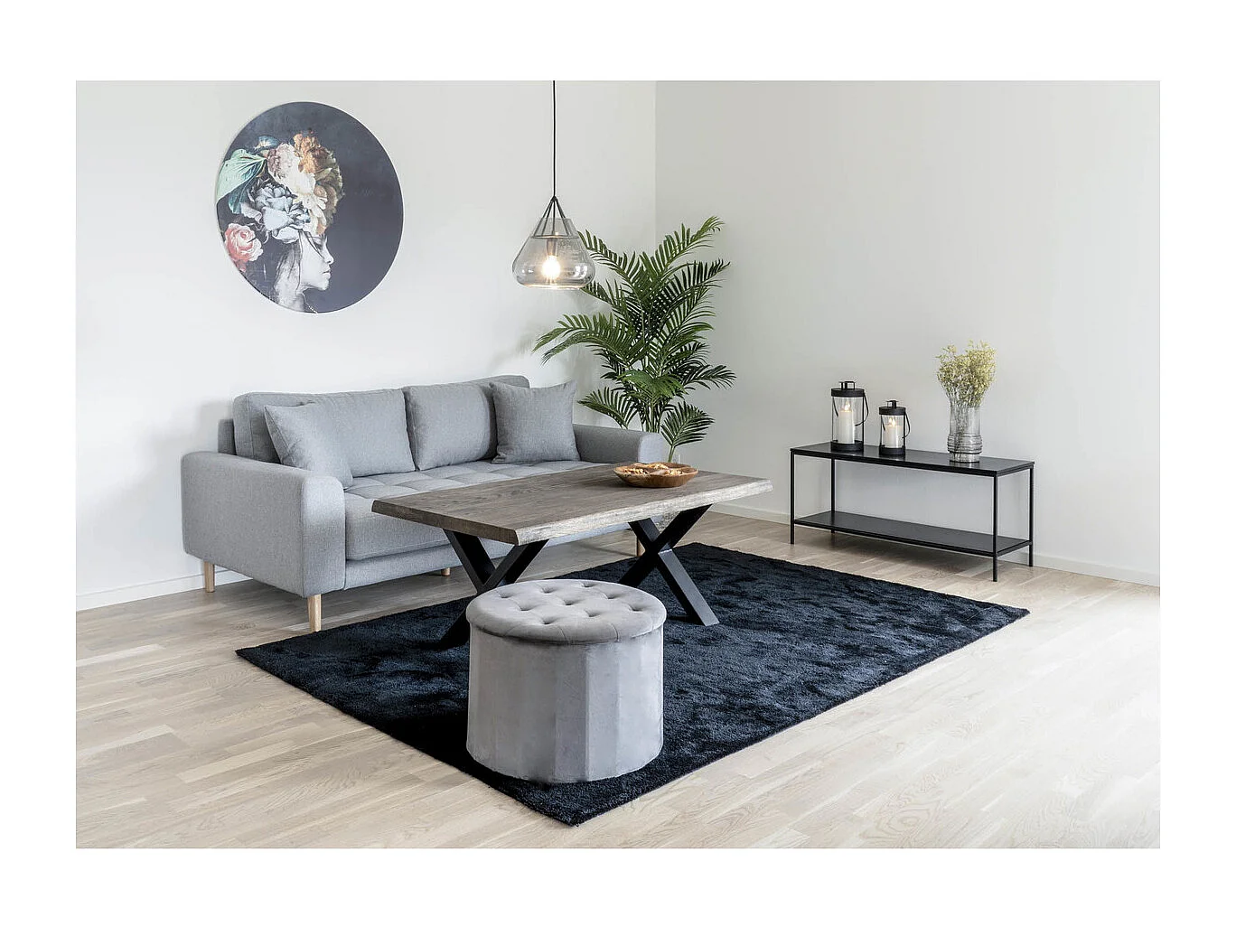 Console Tafel Vita, Zwart, 36x100x45 cm, Kendra Home