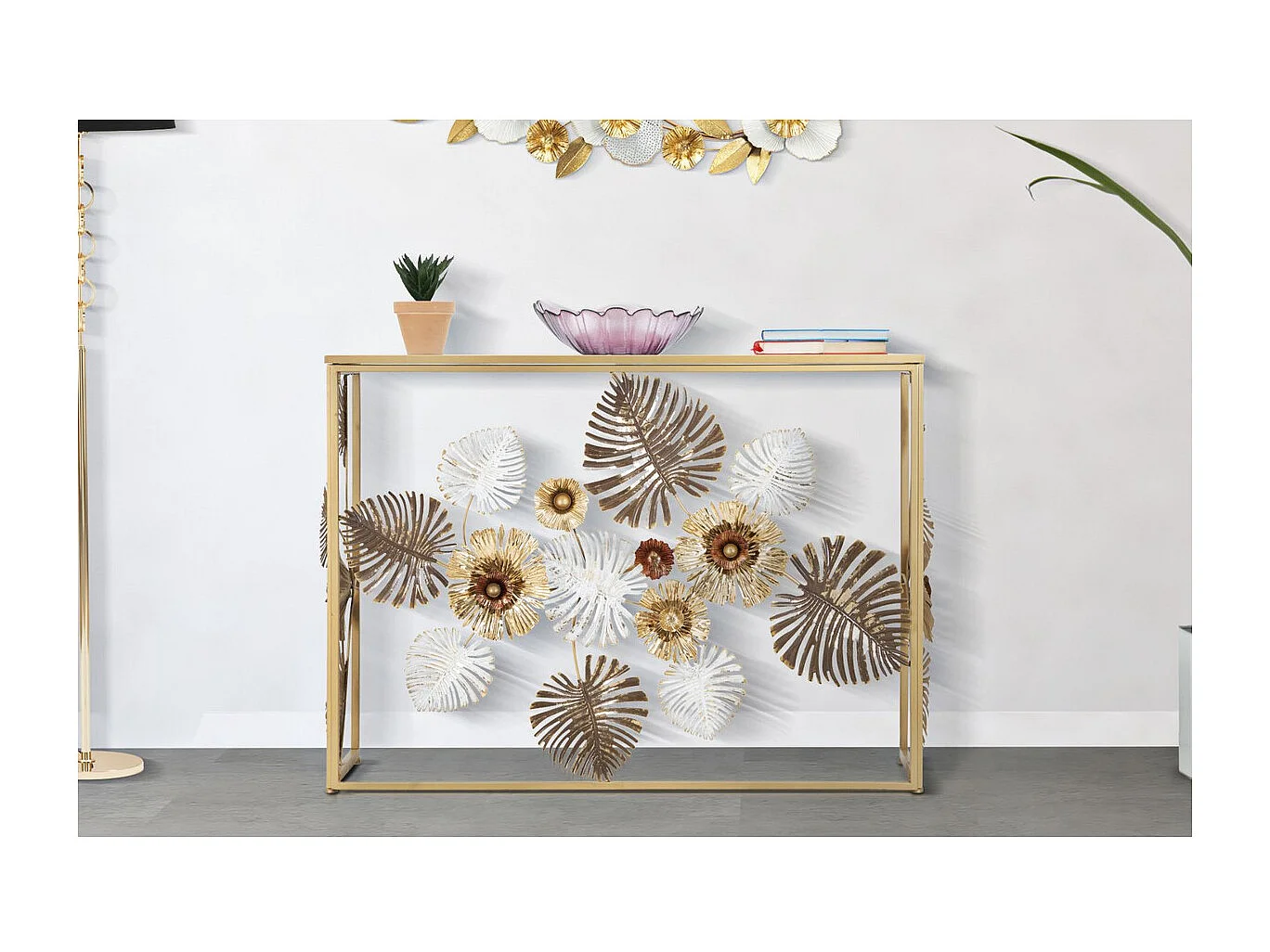 Console Tafel Blad 71, Veelkleurig, 113x40x80 cm, Kendra Home