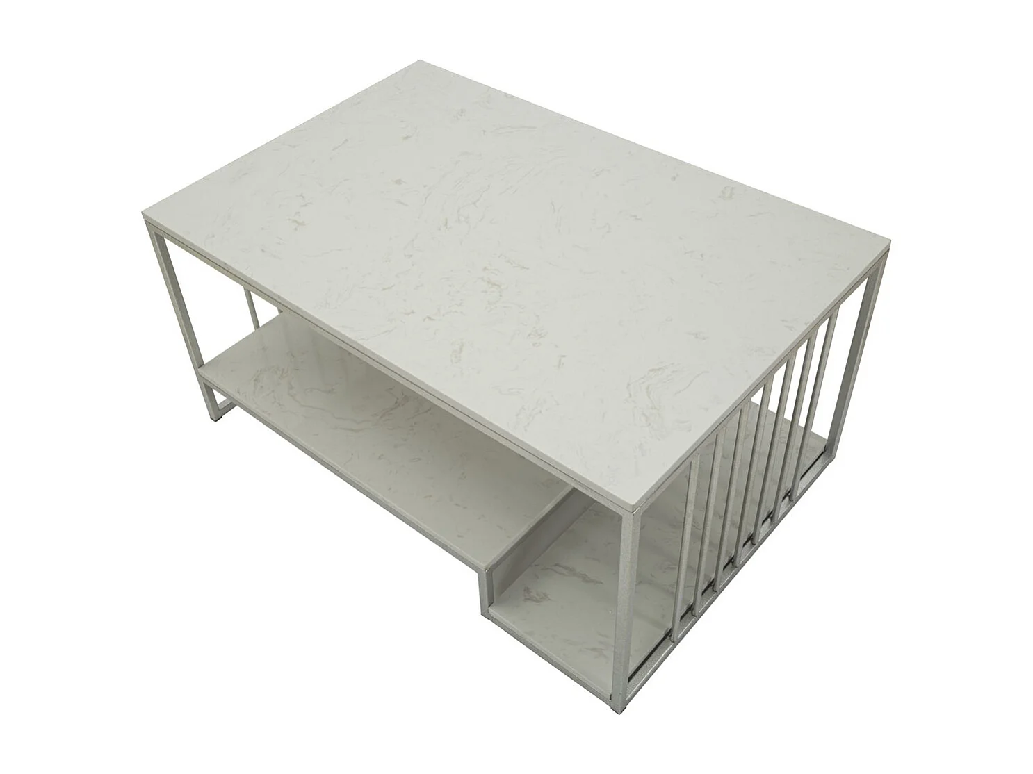 Koffietafel VKH790, Zilver, 90x45x60 cm, Kendra Home