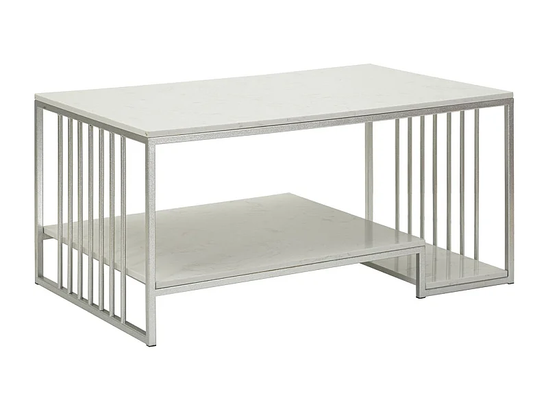 Koffietafel VKH790, Zilver, 90x45x60 cm, Kendra Home