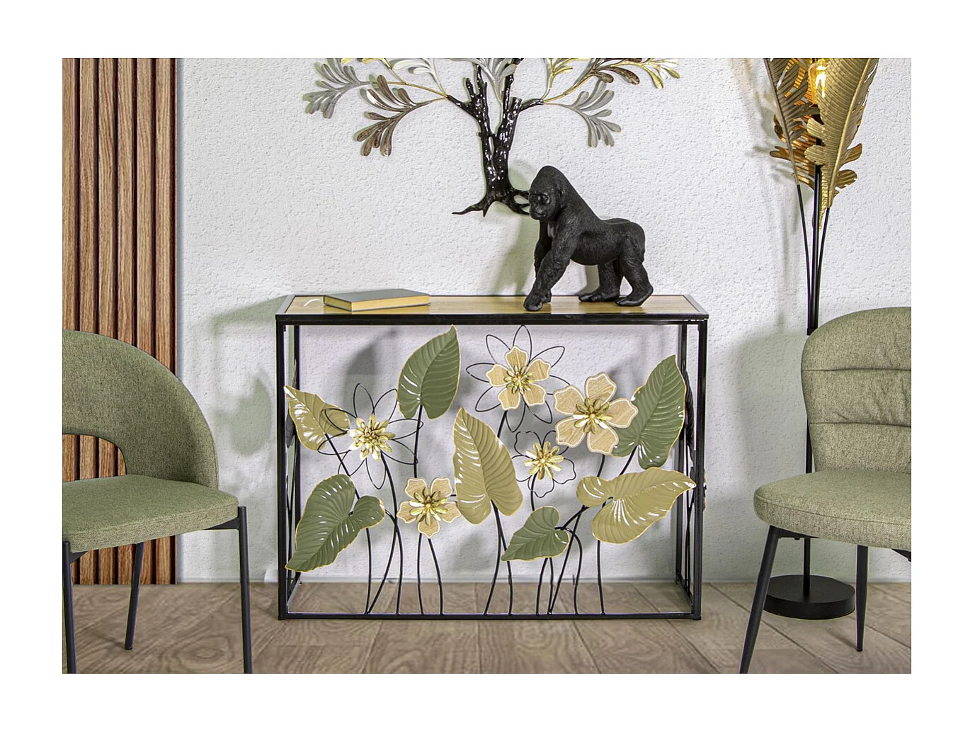 Console Tafel Natura 2, Veelkleurig, 108x36,8x80 cm, Kendra Home