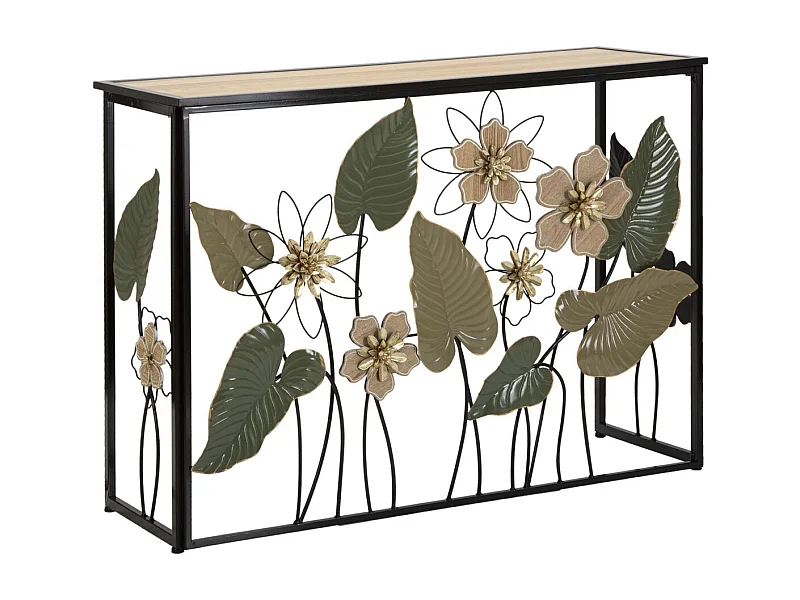 Console Tafel Natura 2, Veelkleurig, 108x36,8x80 cm, Kendra Home