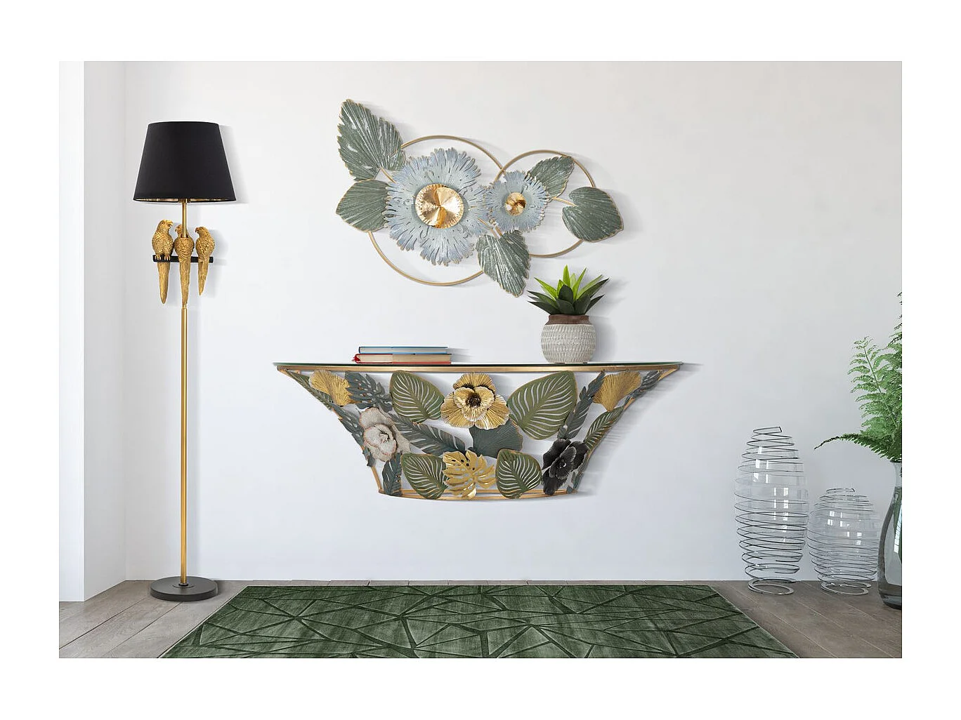 Console Tafel Blad 74, Veelkleurig, 120x40,5x37,2 cm, Kendra Home