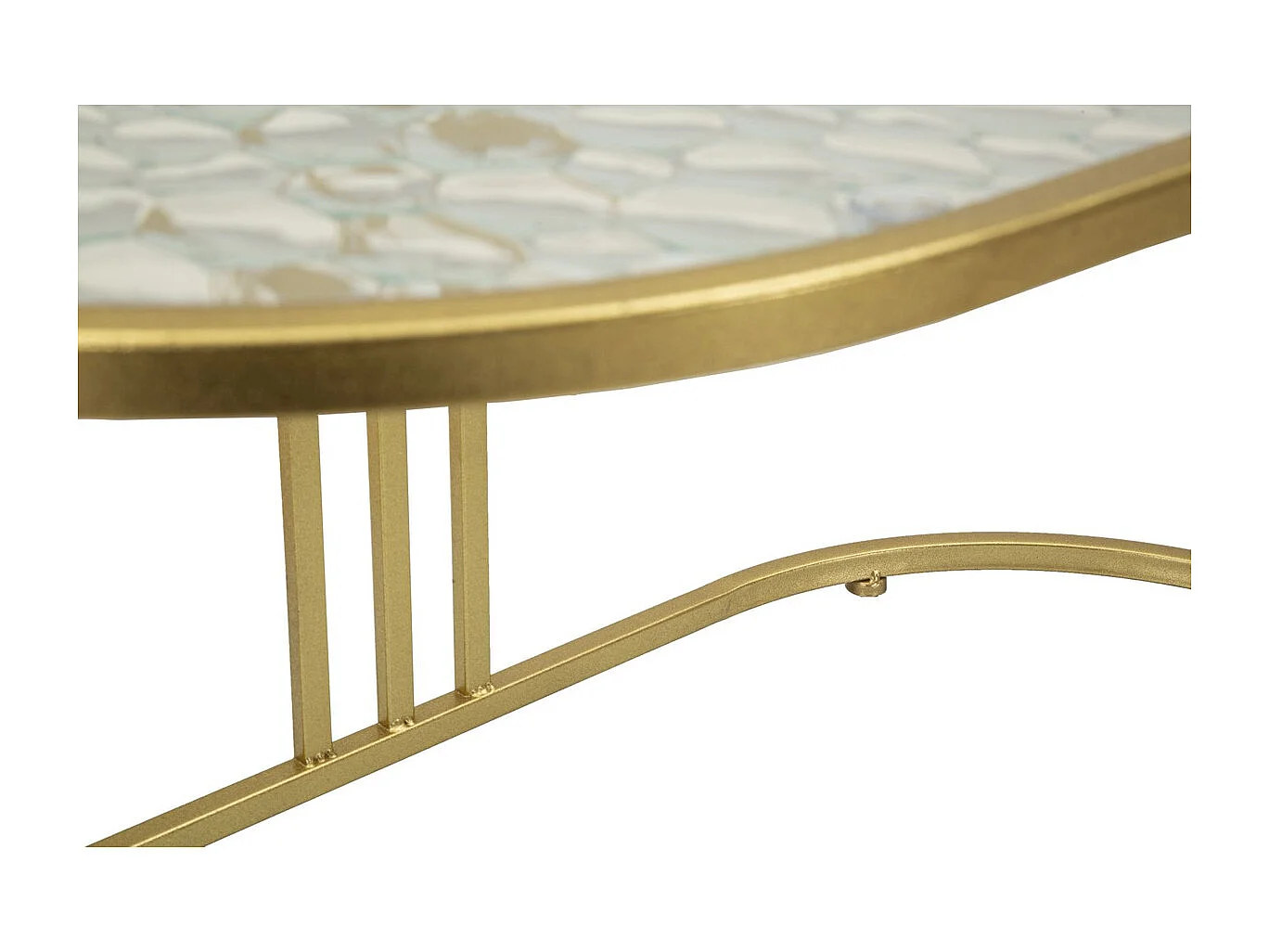 Mesa de Centro VKH797, Oro, 90x50x45 cm, Kendra Home
