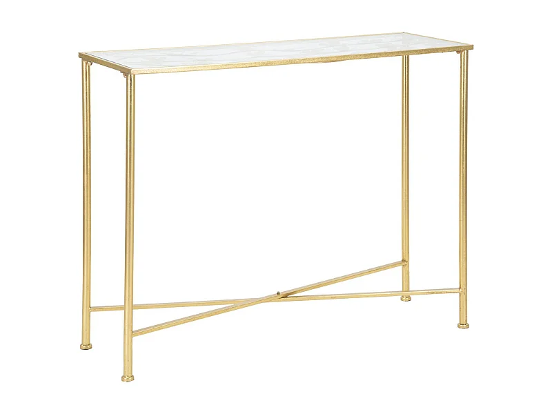 Konsolentisch VKH629, Gold, 100x35x80 cm, Kendra Home