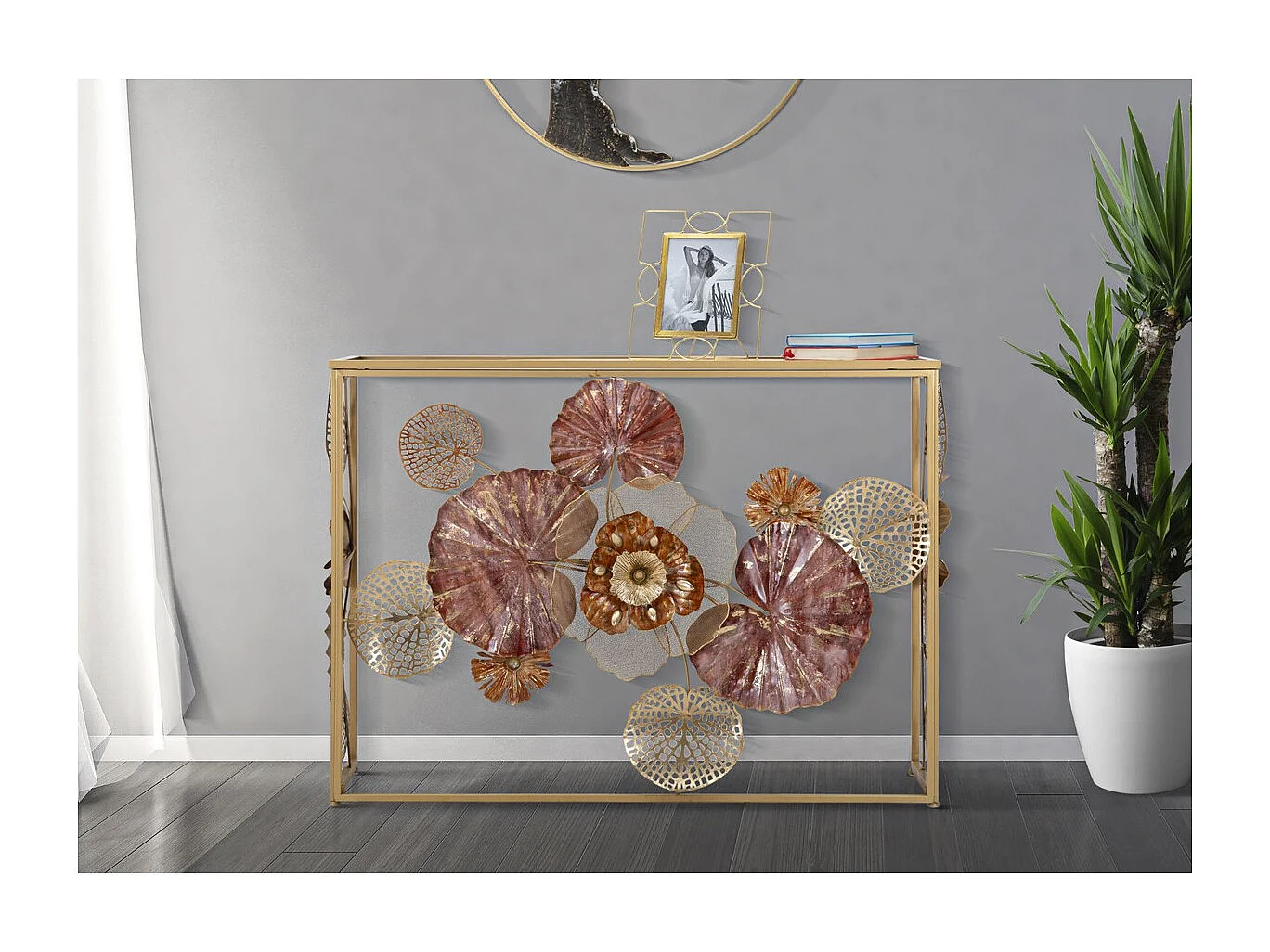 Console Tafel Blad 69, Veelkleurig, 114x41,5x80 cm, Kendra Home