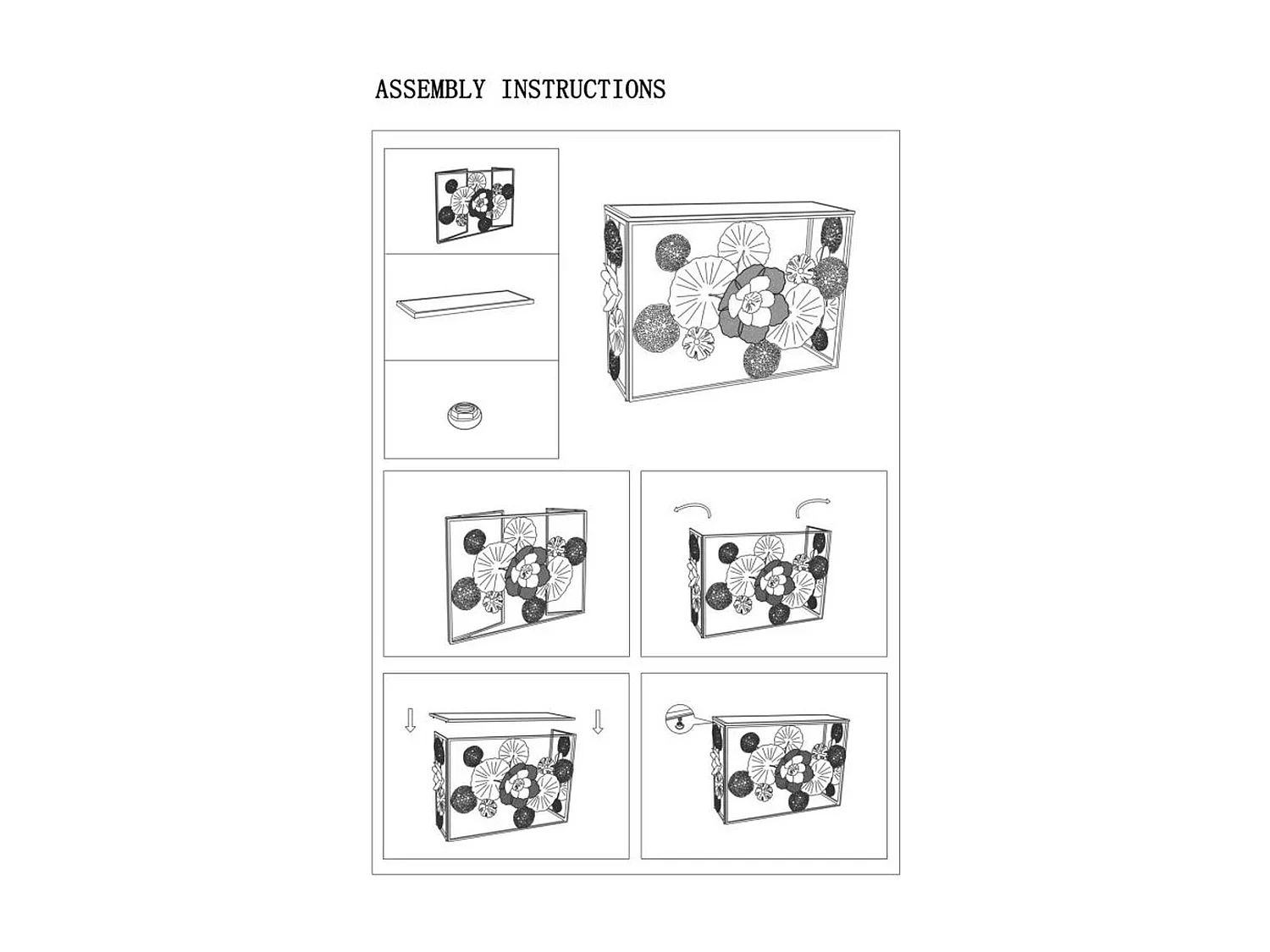 Console Tafel Blad 69, Veelkleurig, 114x41,5x80 cm, Kendra Home