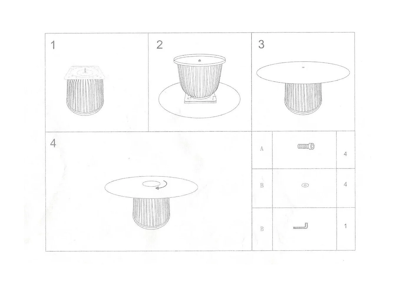 Mesa de Centro VKH703, Beige, 39,5x80x80 cm, Kendra Home