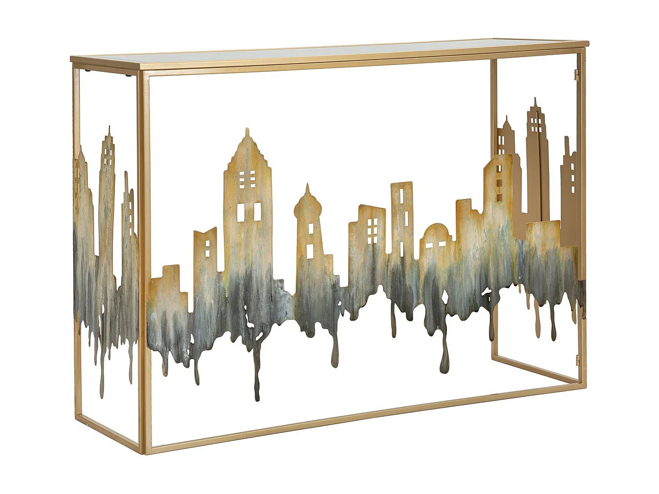 Console Tafel Natura 1, Veelkleurig, 110x38,5x81 cm, Kendra Home