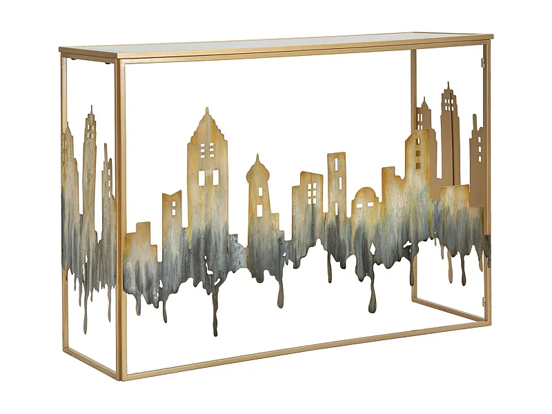 Console Tafel Natura 1, Veelkleurig, 110x38,5x81 cm, Kendra Home