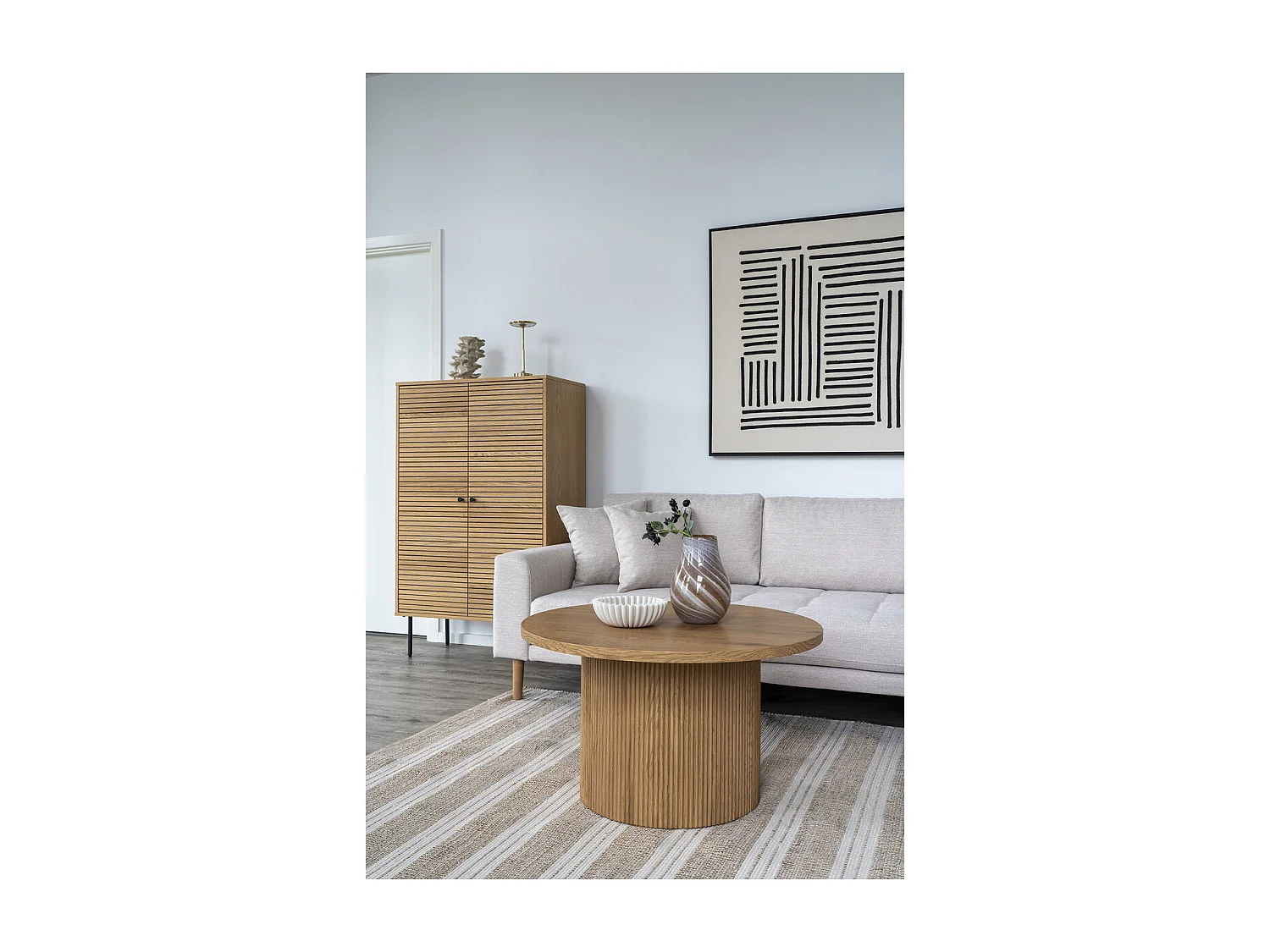 Mesa de Centro Boavista, Castanho Claro, 80x80x45 cm, Kendra Home