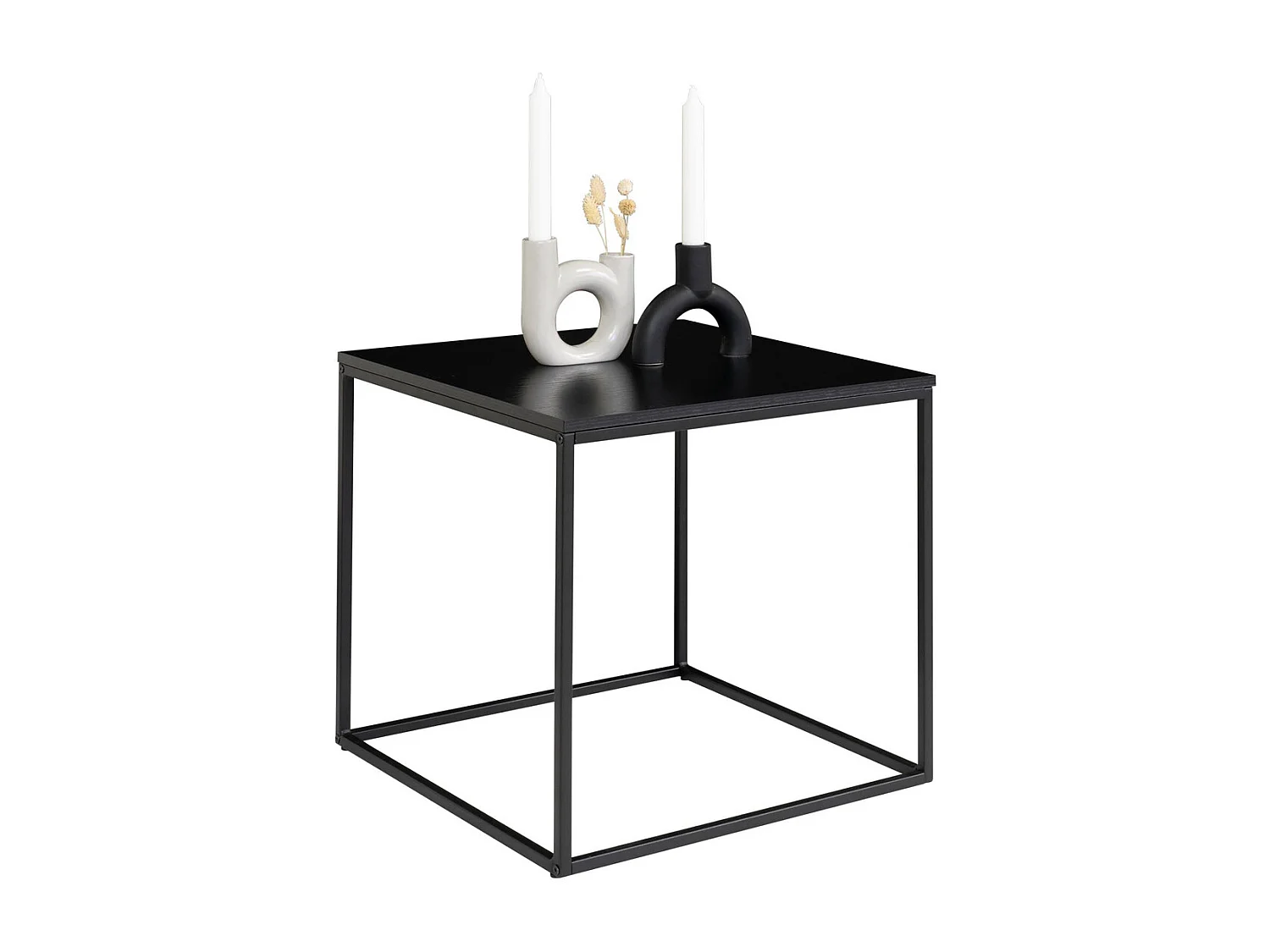 Table d'Appoint Vita, Noir, 45x45x45 cm, Kendra Home
