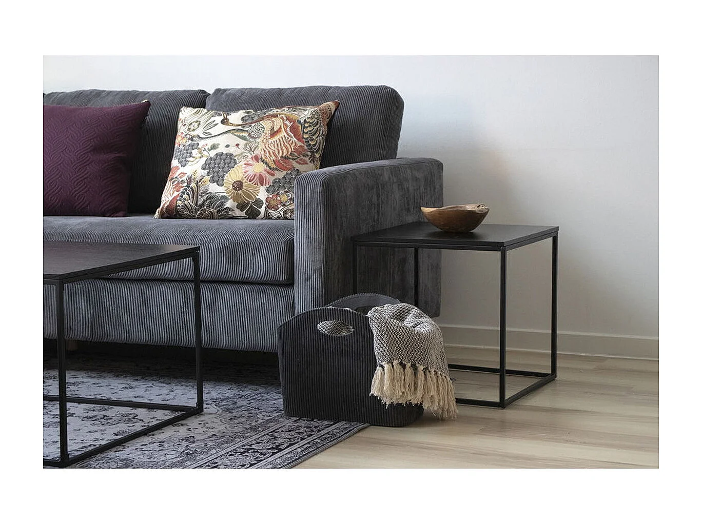 Table d'Appoint Vita, Noir, 45x45x45 cm, Kendra Home