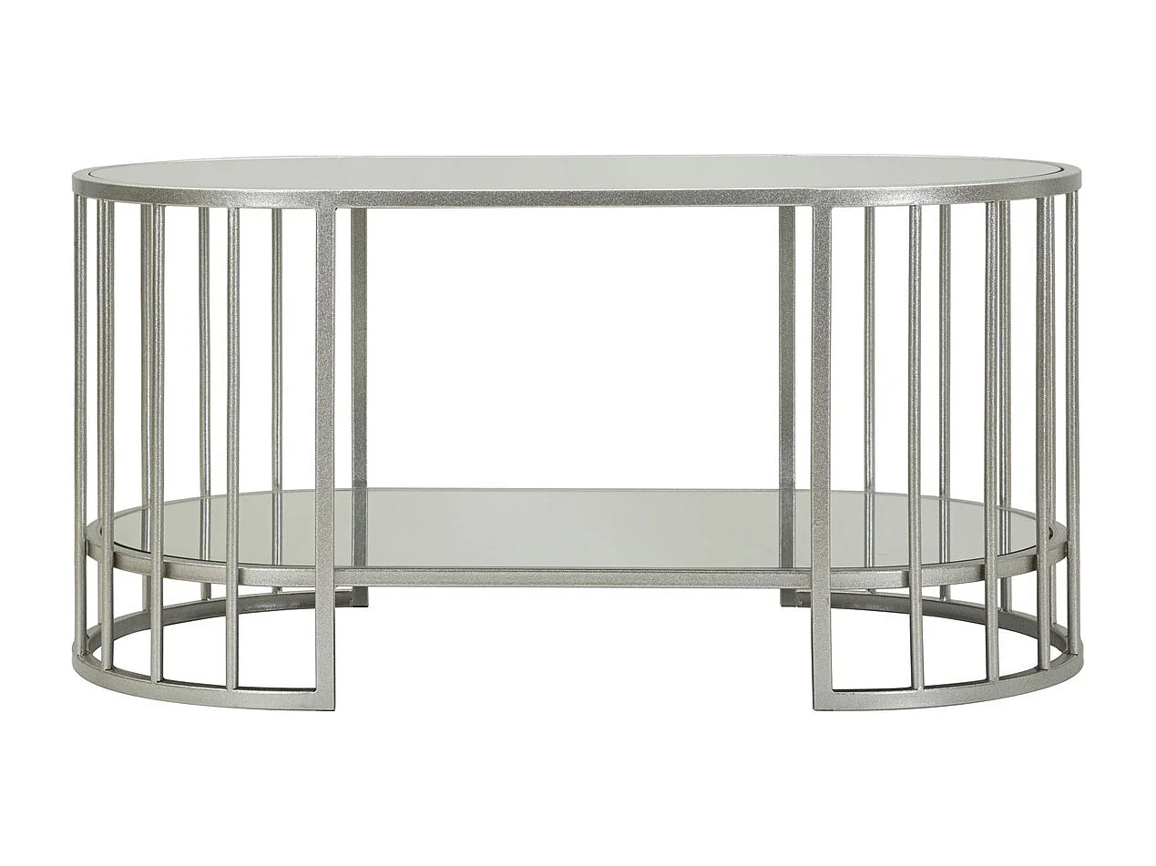 Koffietafel VKH793, Zilver, 90x50x45 cm, Kendra Home
