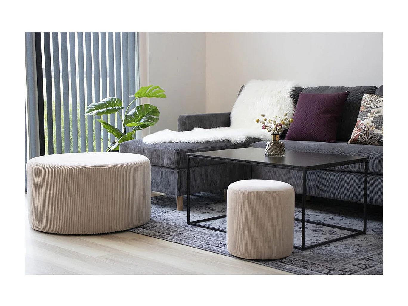 Table d'Appoint Vita, Noir, 60x90x45 cm, Kendra Home