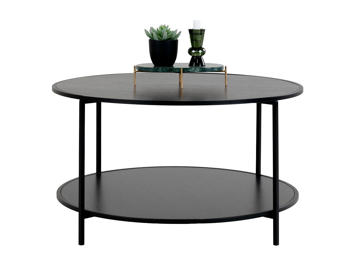 Table d'Appoint Vita, Noir, 80x80x45 cm, Kendra Home