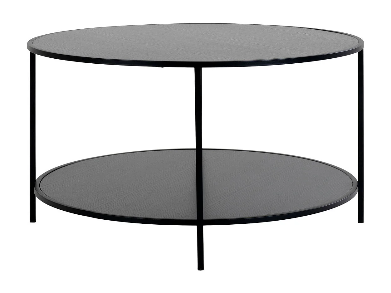 Table d'Appoint Vita, Noir, 80x80x45 cm, Kendra Home