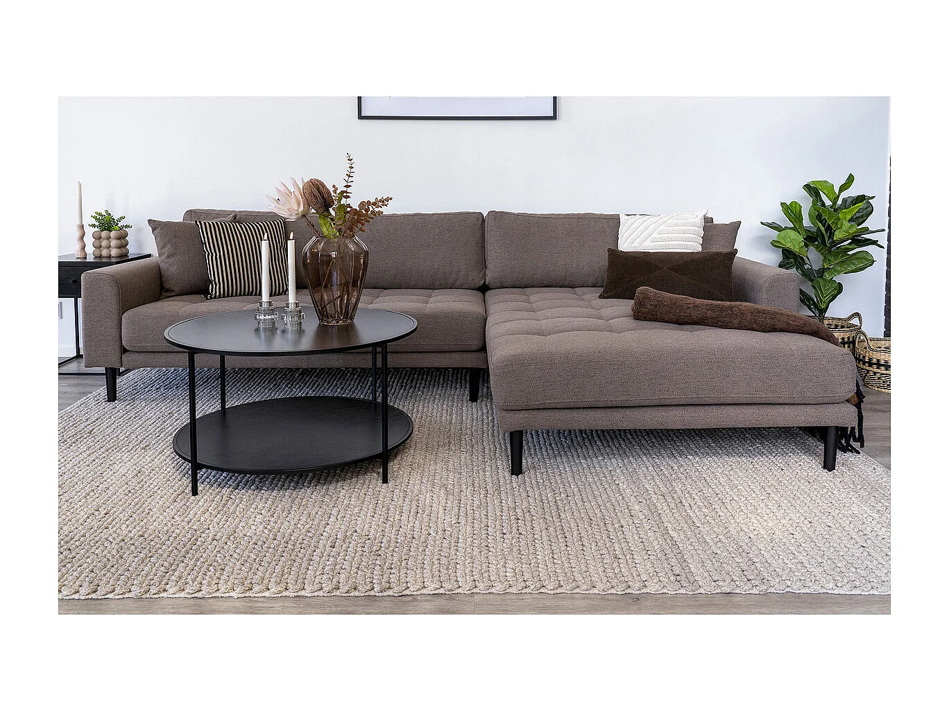 Table d'Appoint Vita, Noir, 80x80x45 cm, Kendra Home