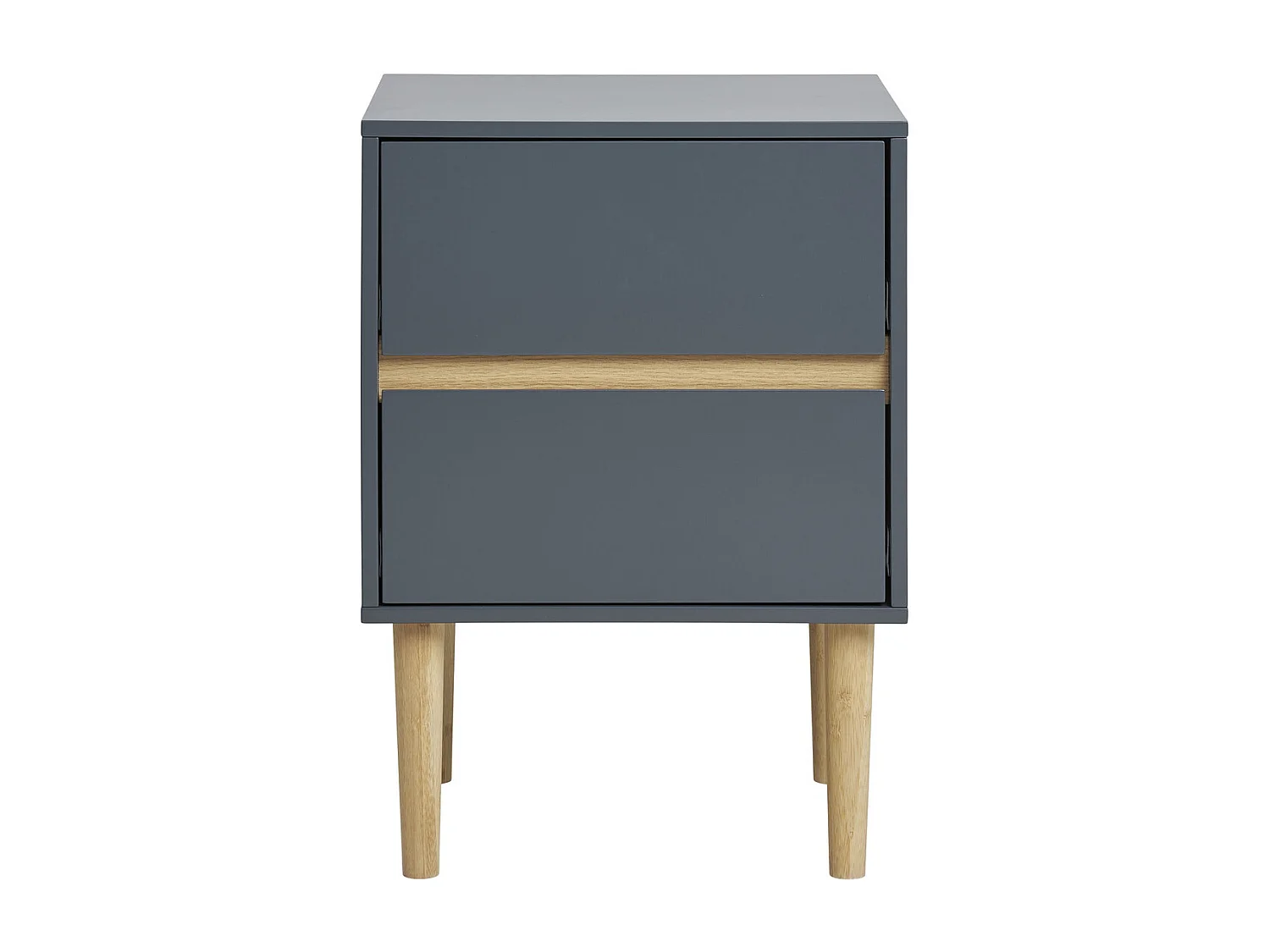 Table de Chevet Bisley, Gris, 35x40x55 cm, Kendra Home