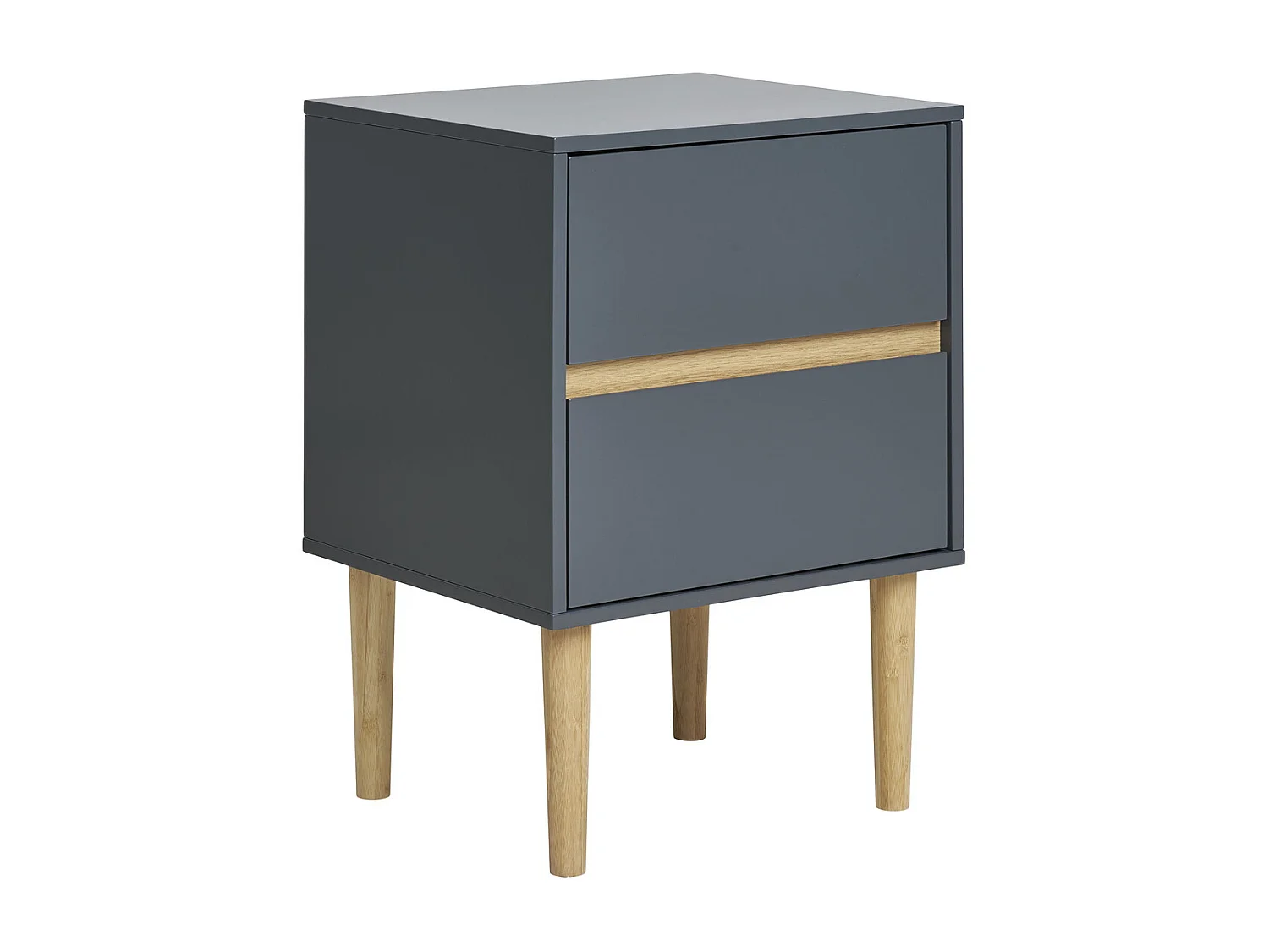 Table de Chevet Bisley, Gris, 35x40x55 cm, Kendra Home