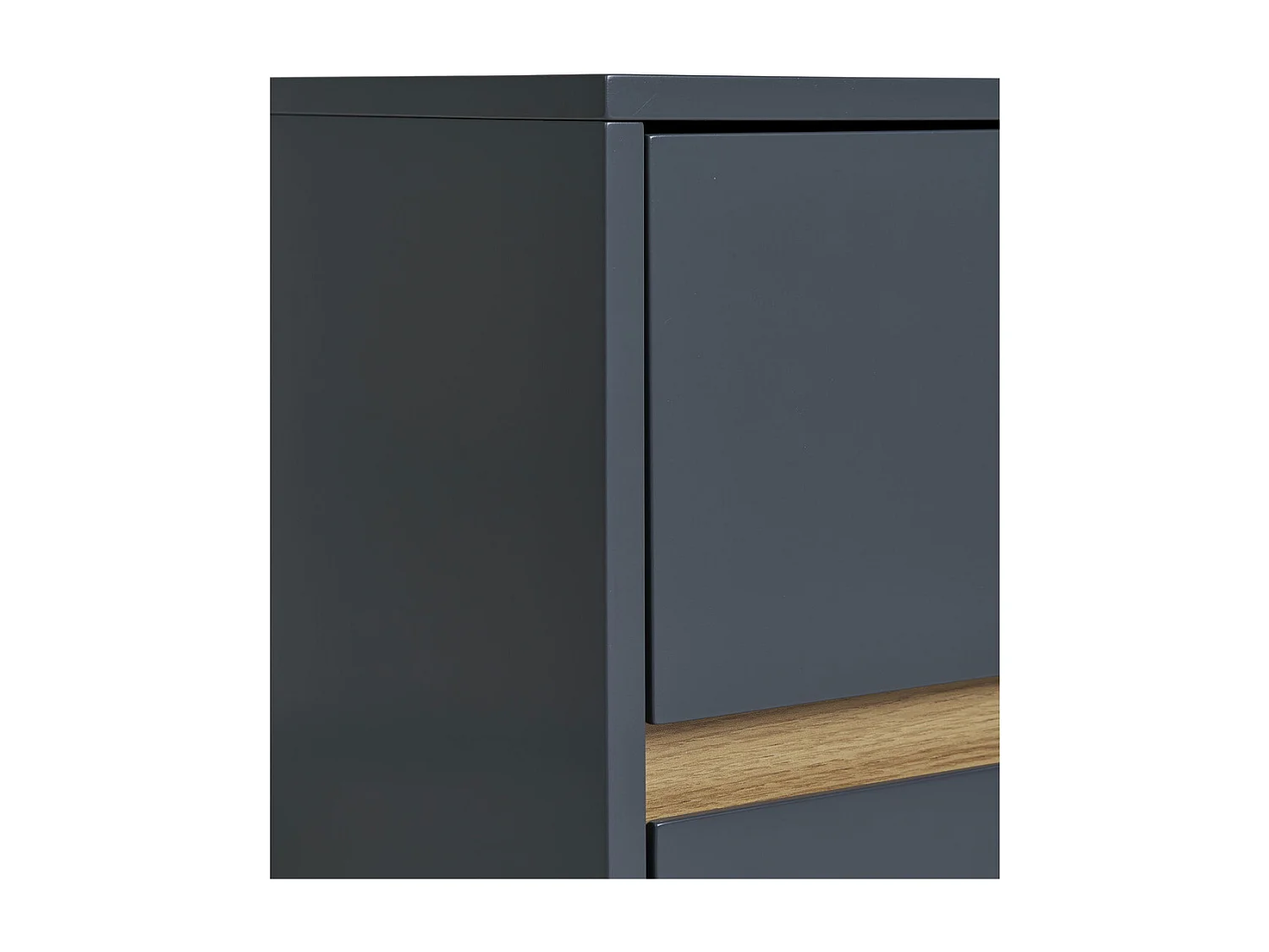 Table de Chevet Bisley, Gris, 35x40x55 cm, Kendra Home