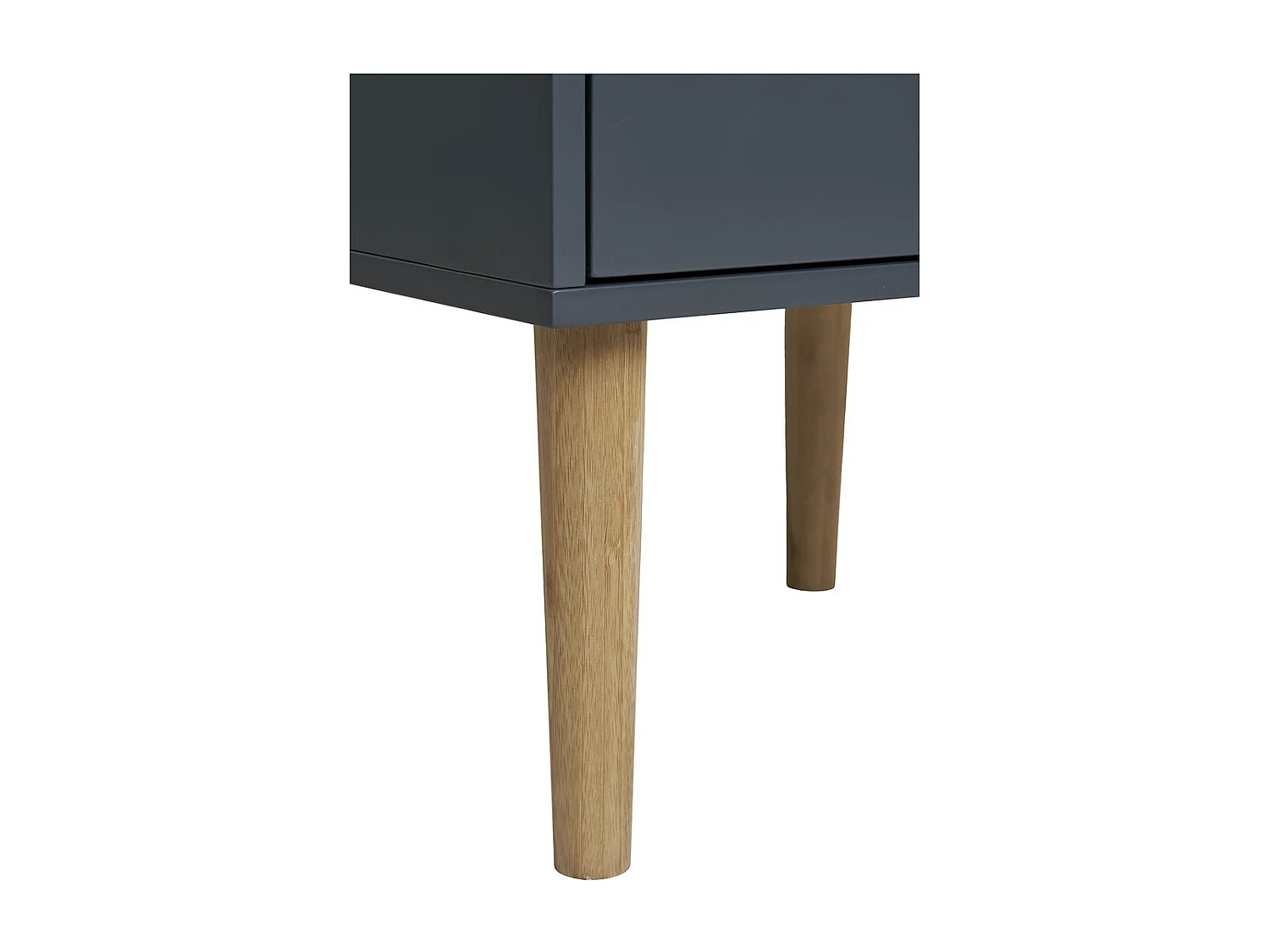 Table de Chevet Bisley, Gris, 35x40x55 cm, Kendra Home