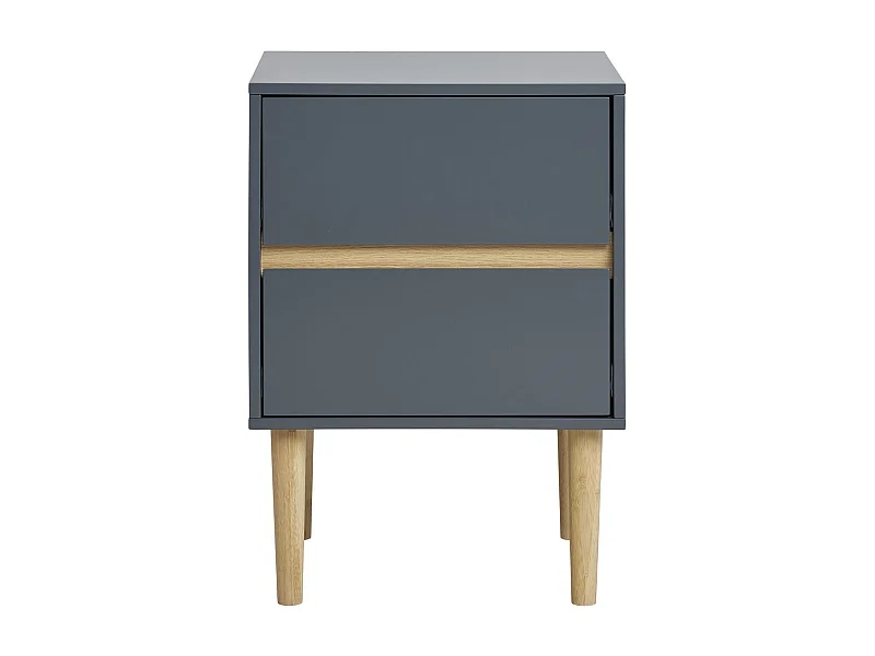 Table de Chevet Bisley, Gris, 35x40x55 cm, Kendra Home