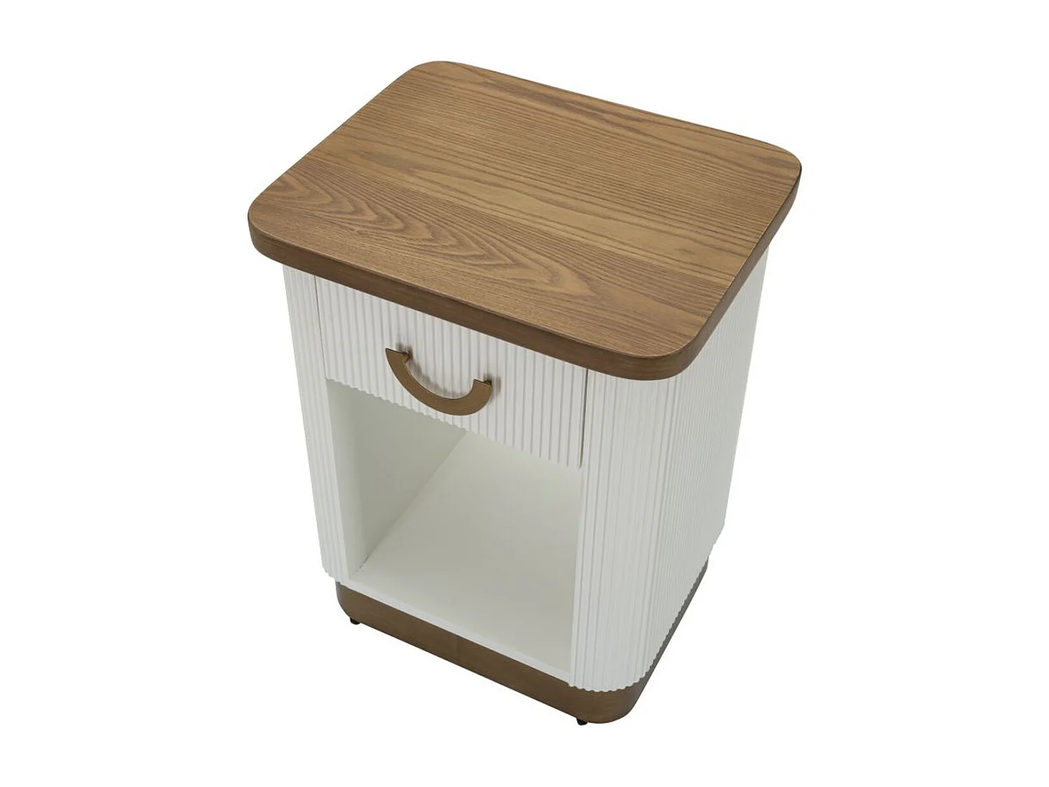 Table de Chevet VKH15, Blanc, 48x40x62 cm, Kendra Home