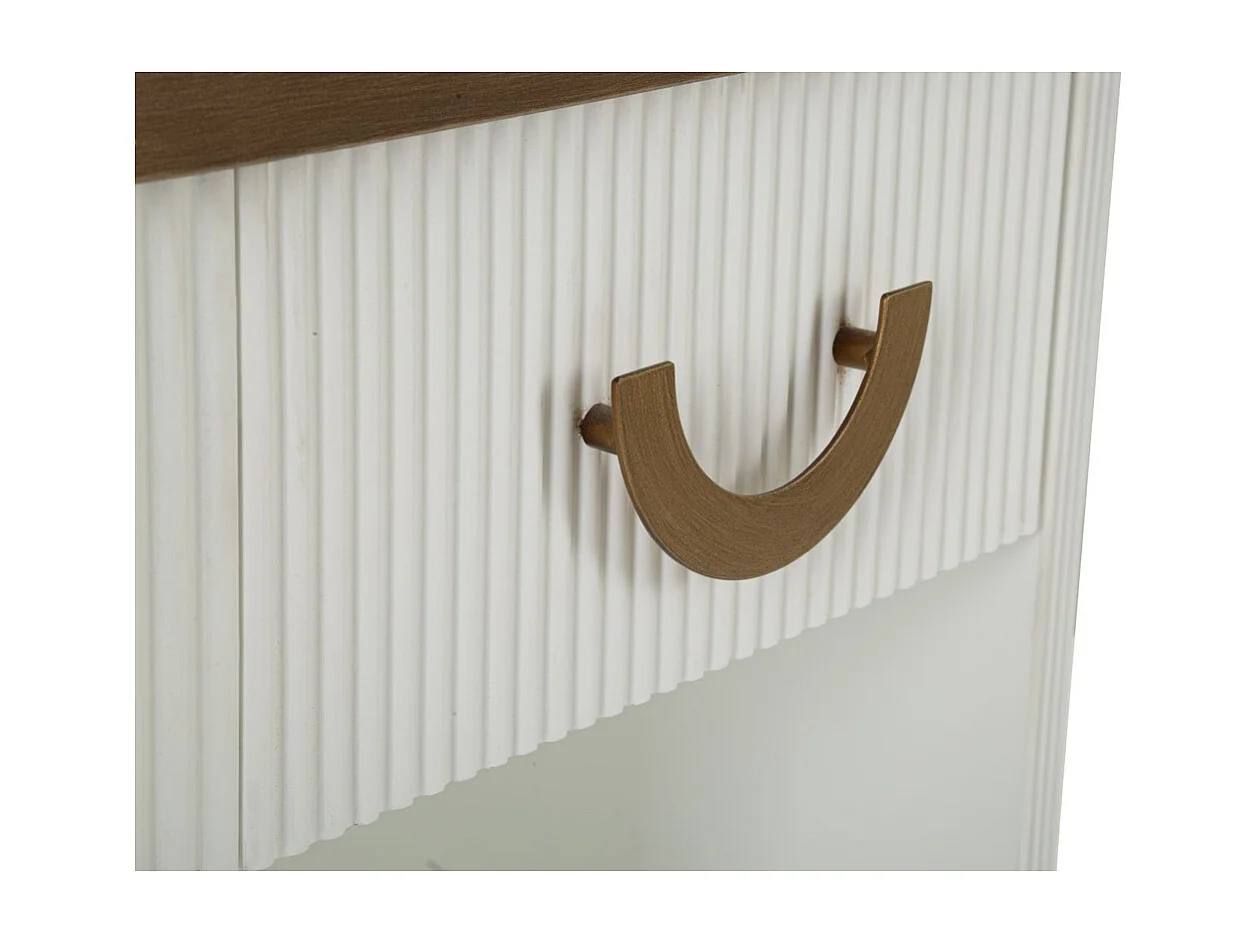 Table de Chevet VKH15, Blanc, 48x40x62 cm, Kendra Home