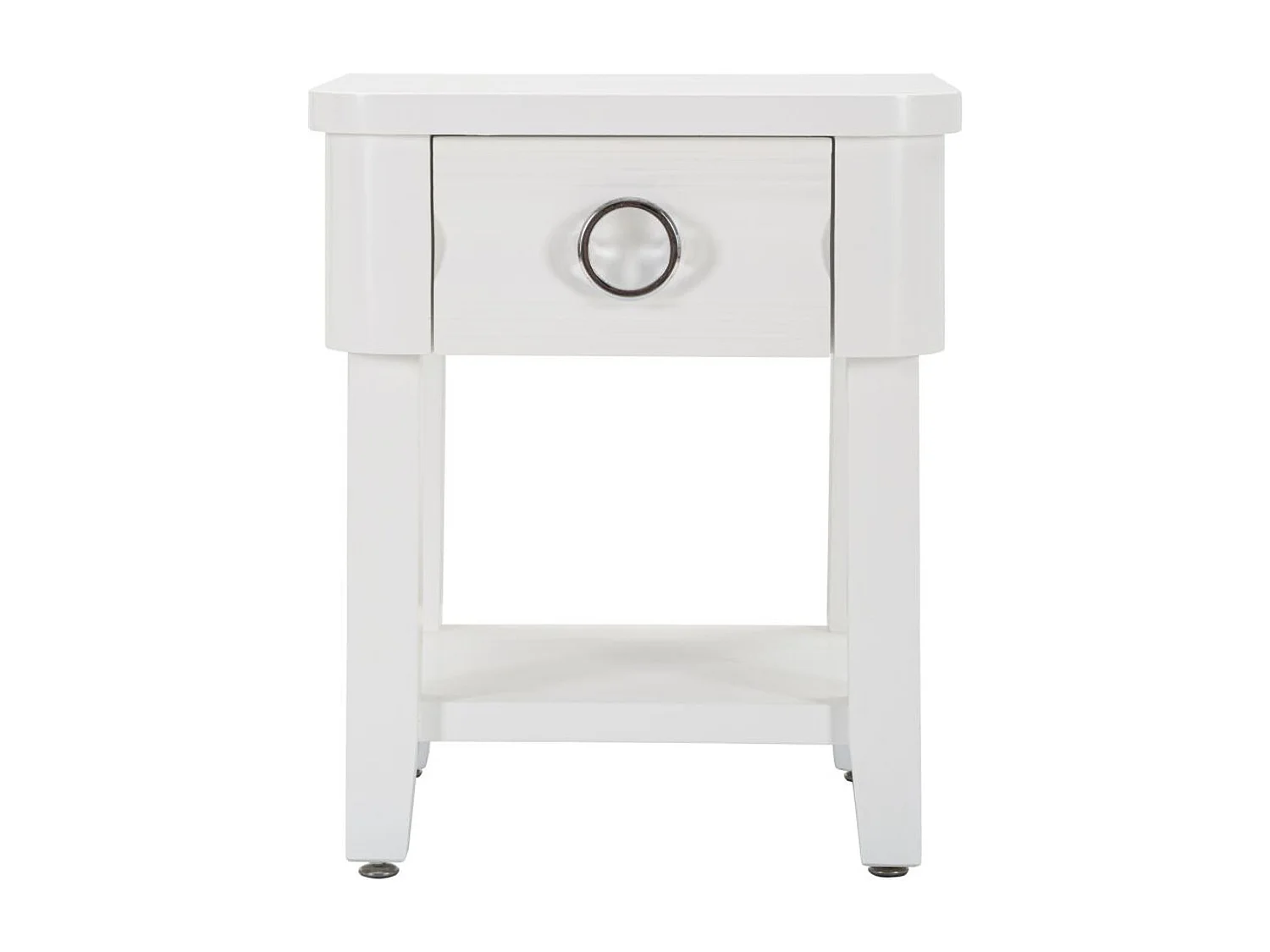 Table de Chevet VKH10, Blanc, 45x40x54 cm, Kendra Home